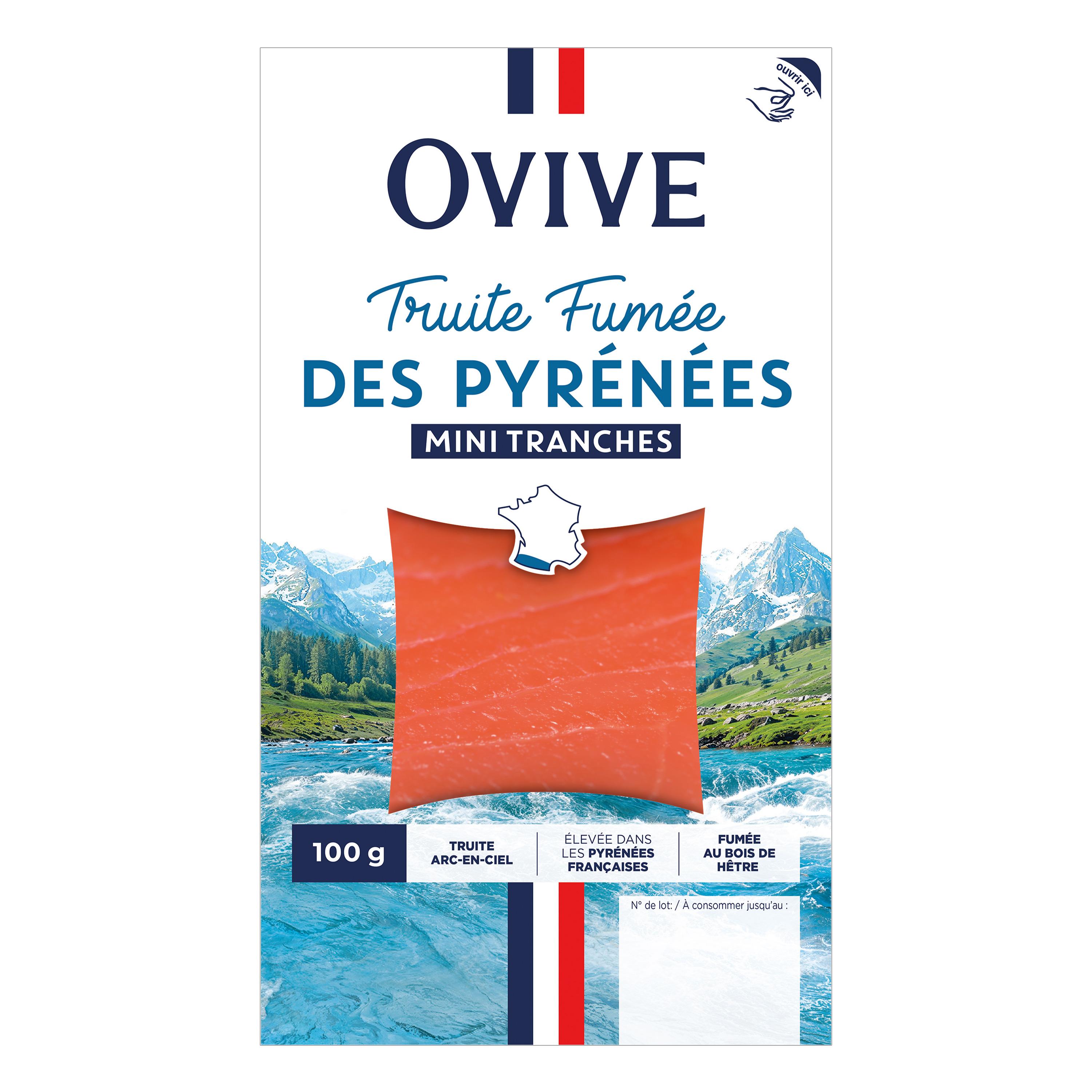 OVIVE Truite fumée des Pyrénées mini tranches 100g