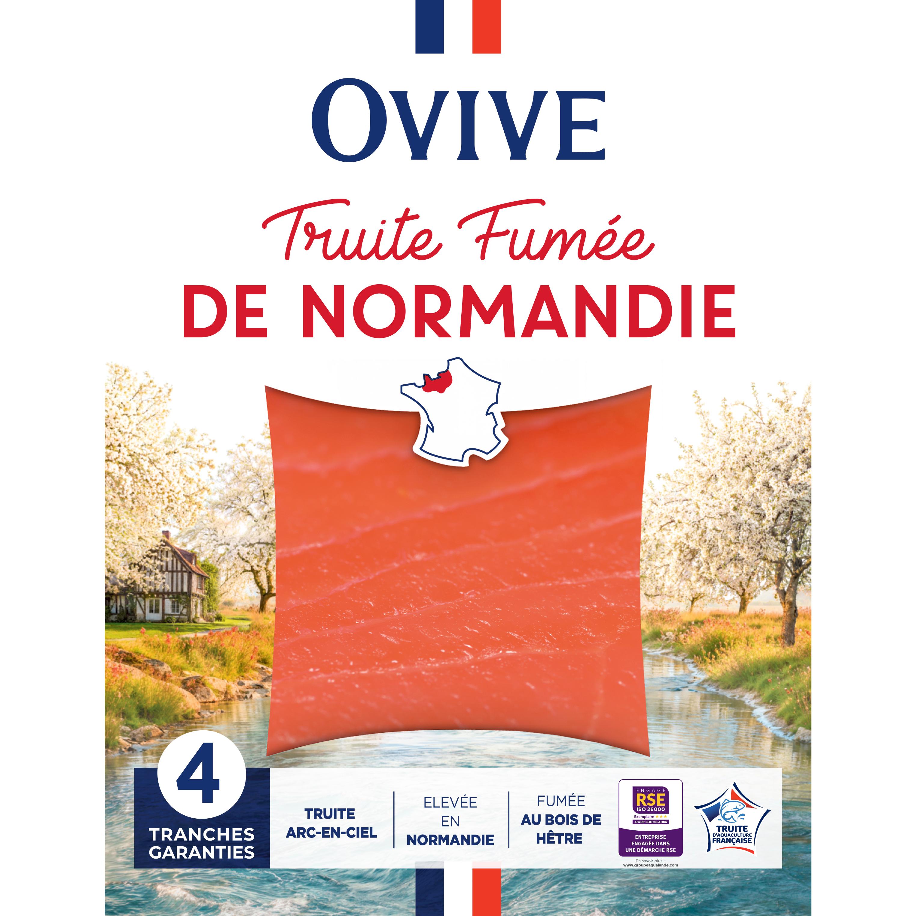 OVIVE Truite fumée de Normandie 4 tranches 110g