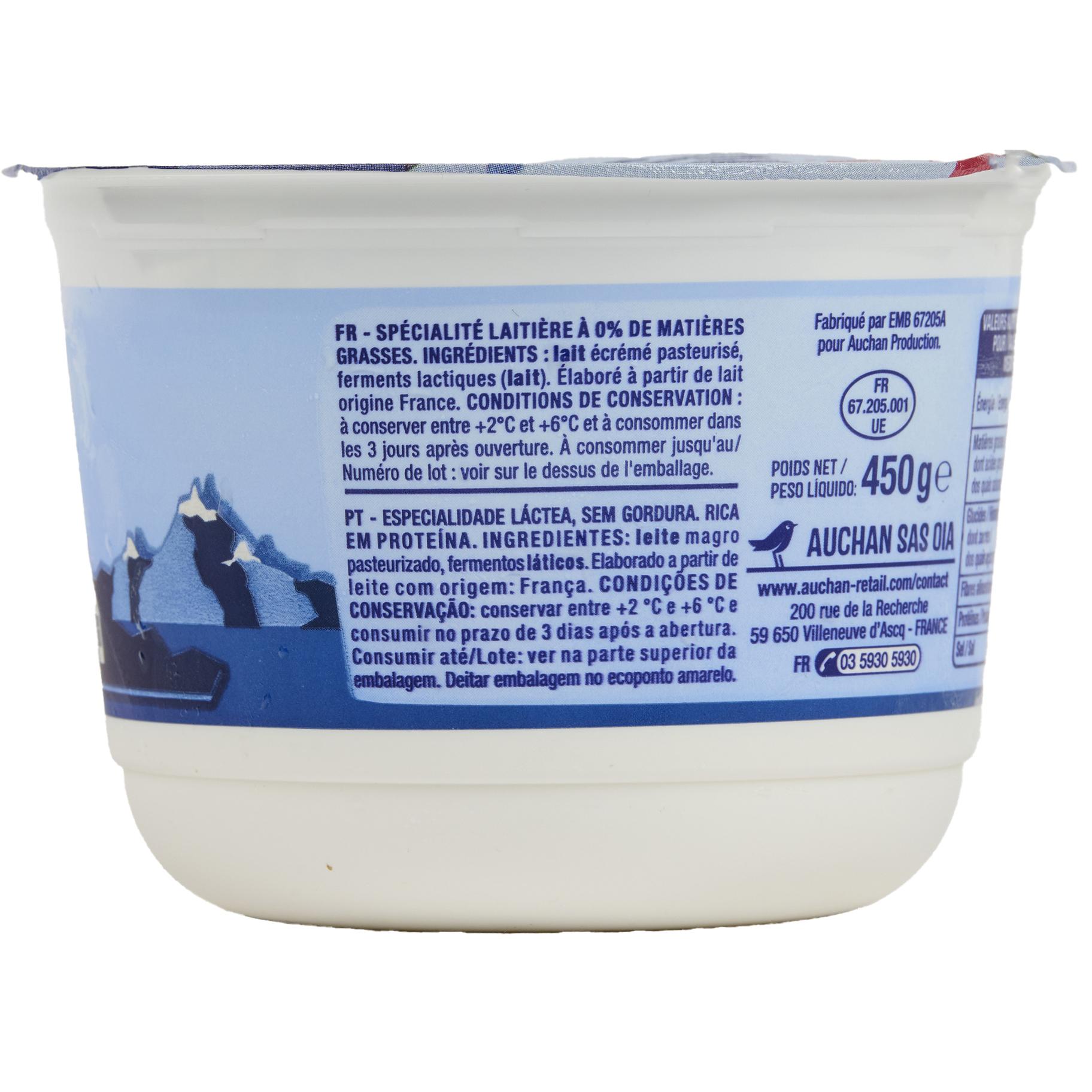 Voir la diapositive 2 : AUCHAN Skyr nature 450g