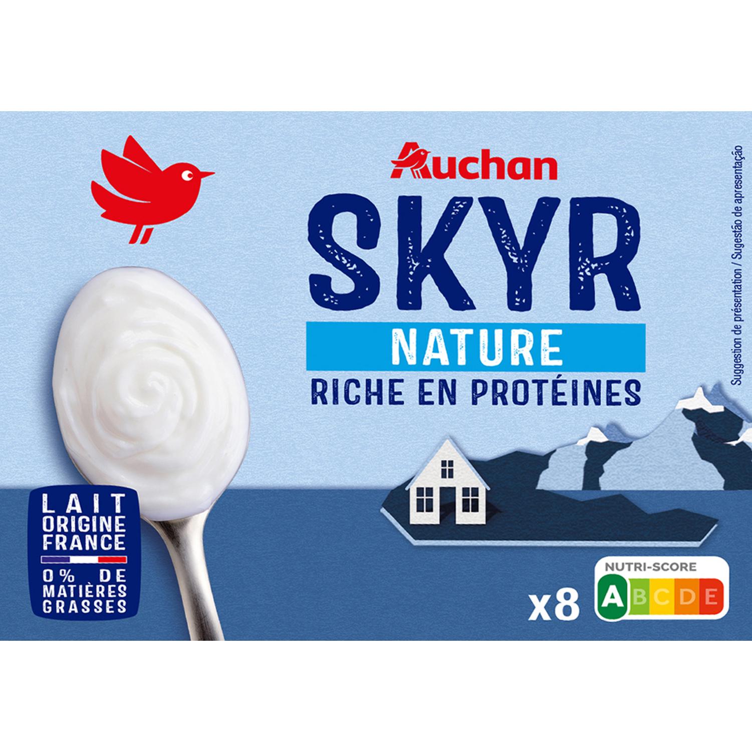 Voir la diapositive 1 : AUCHAN Skyr nature 8x100g