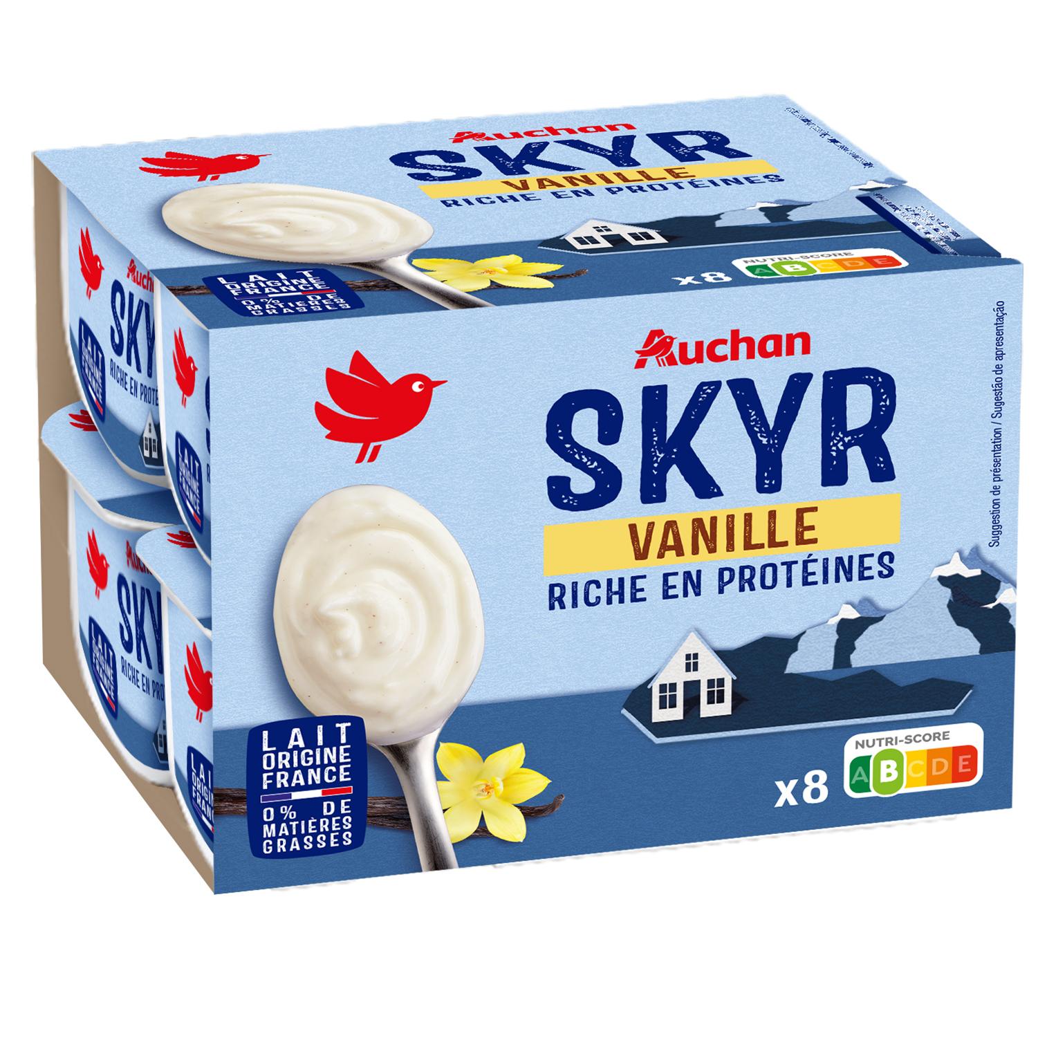 Voir la diapositive 3 : AUCHAN Skyr à la vanille 8x100g