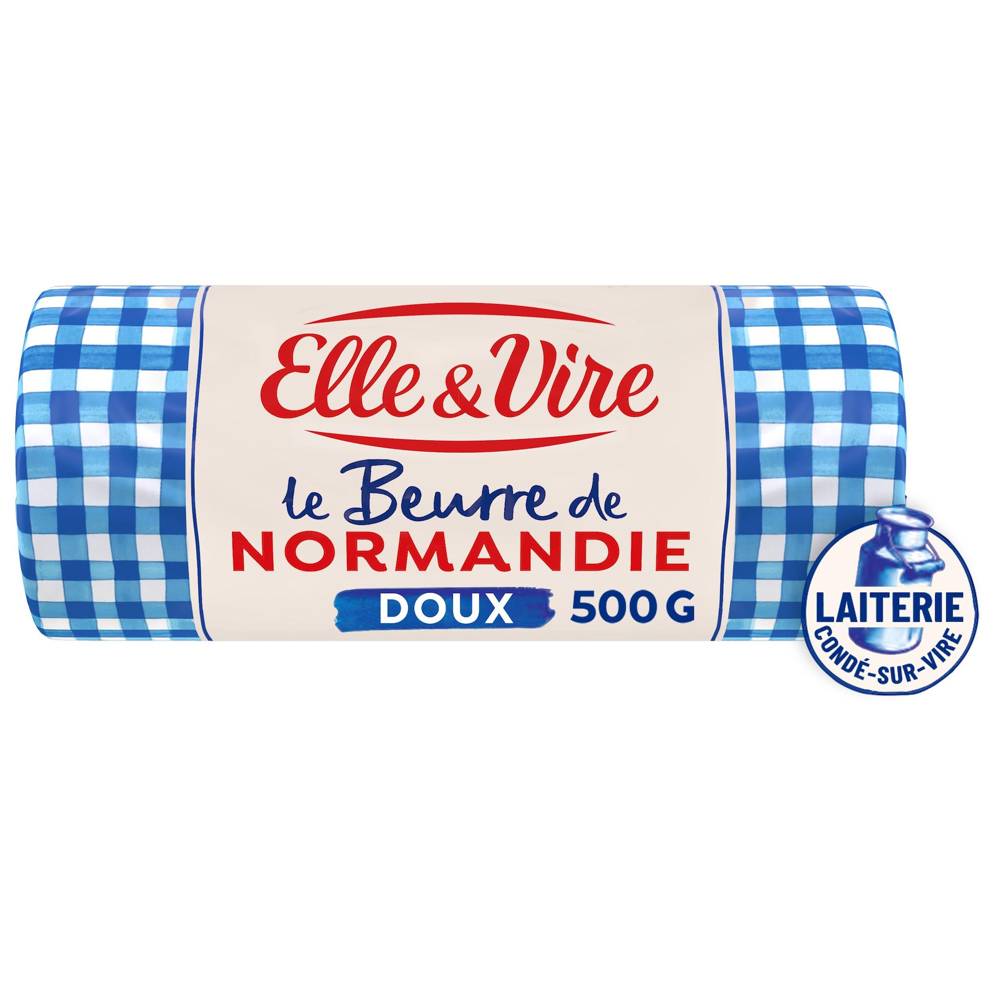 ELLE & VIRE Beurre doux de Normandie 82%MG 500g