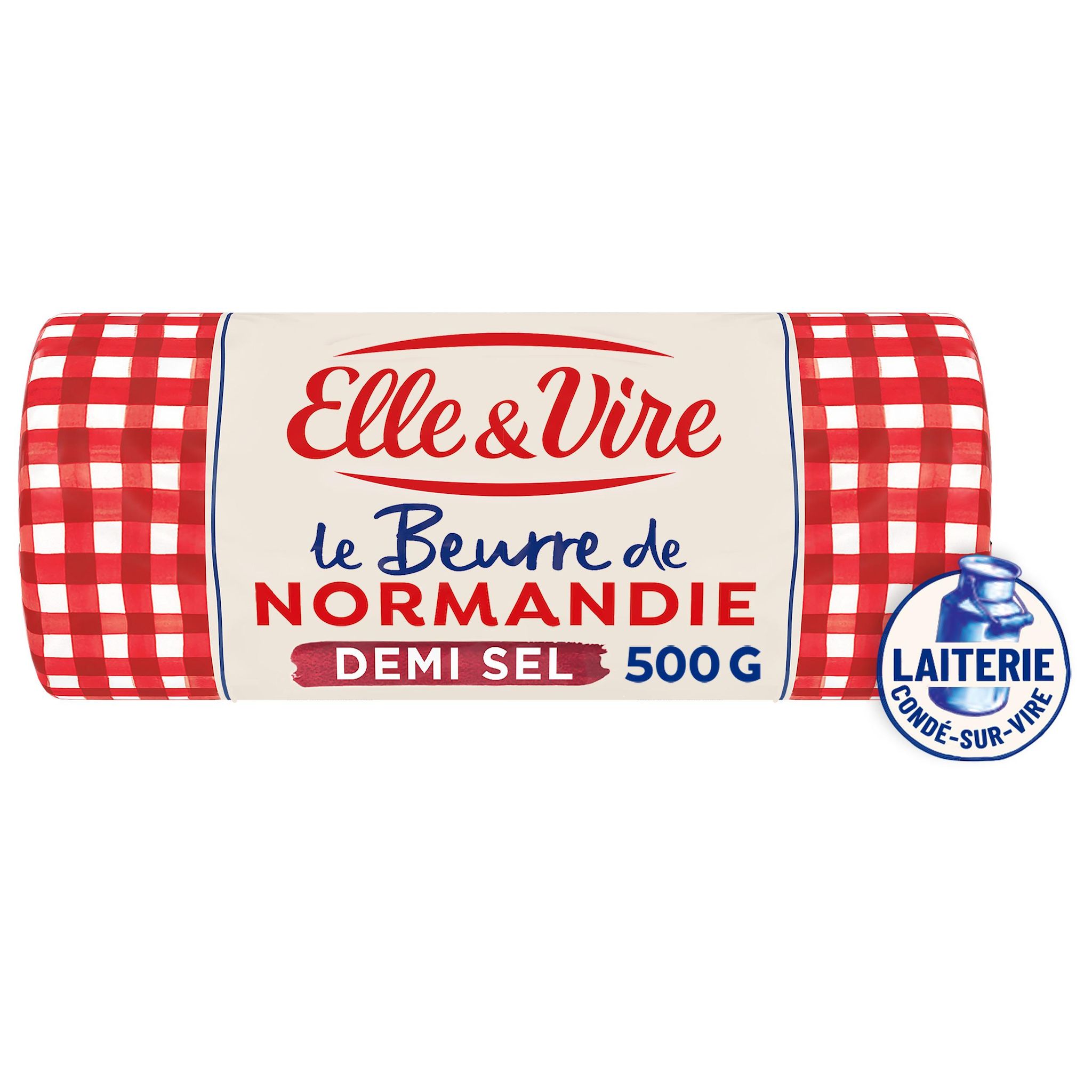ELLE & VIRE Beurre demi-sel de Normandie 80%MG 500g