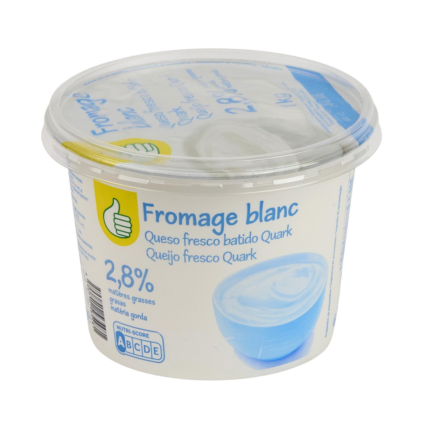 Voir la diapositive 4 : AUCHAN Fromage blanc au lait demi-écrémé nature 1kg