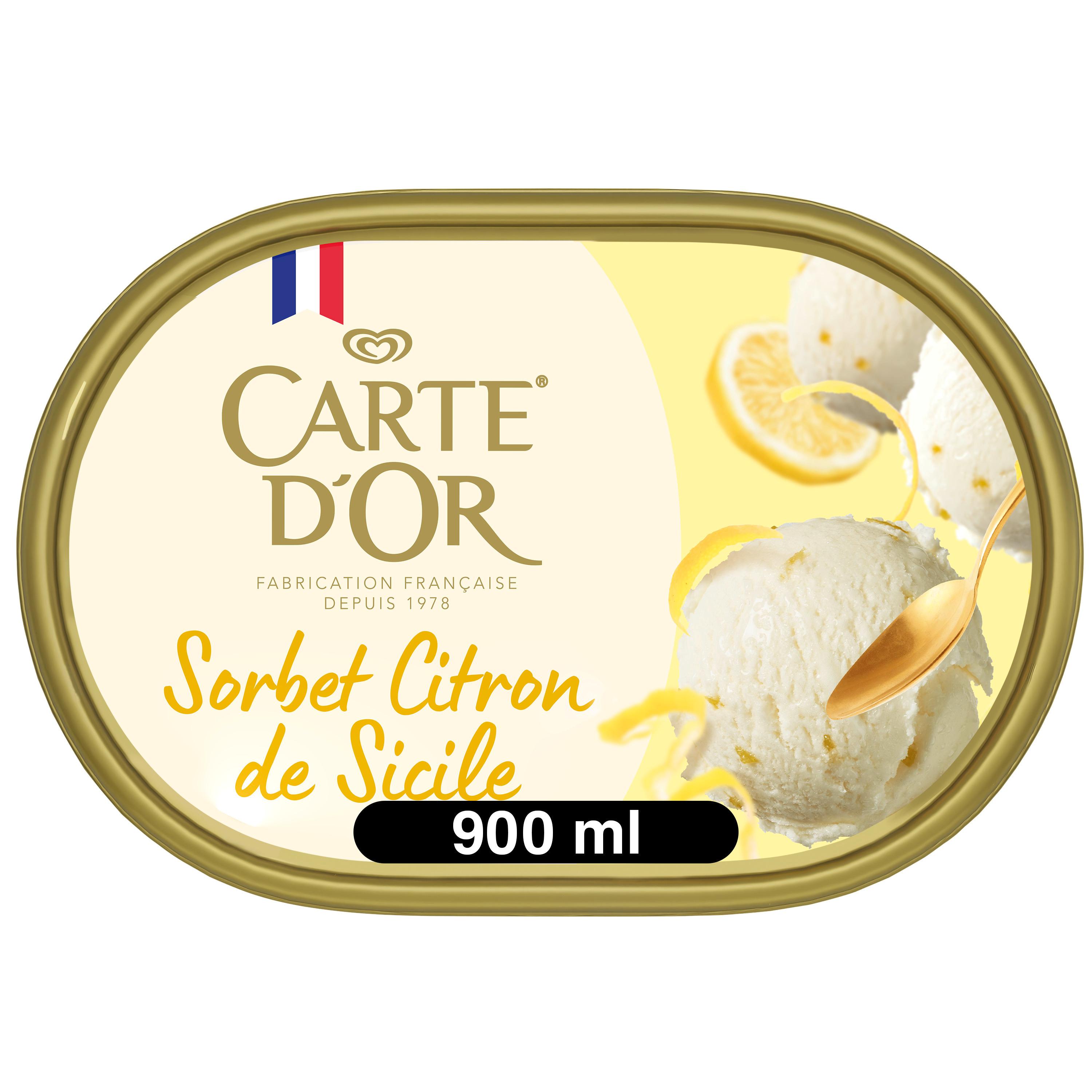 CARTE D'OR Dessert glacé citron avec morceaux 585g