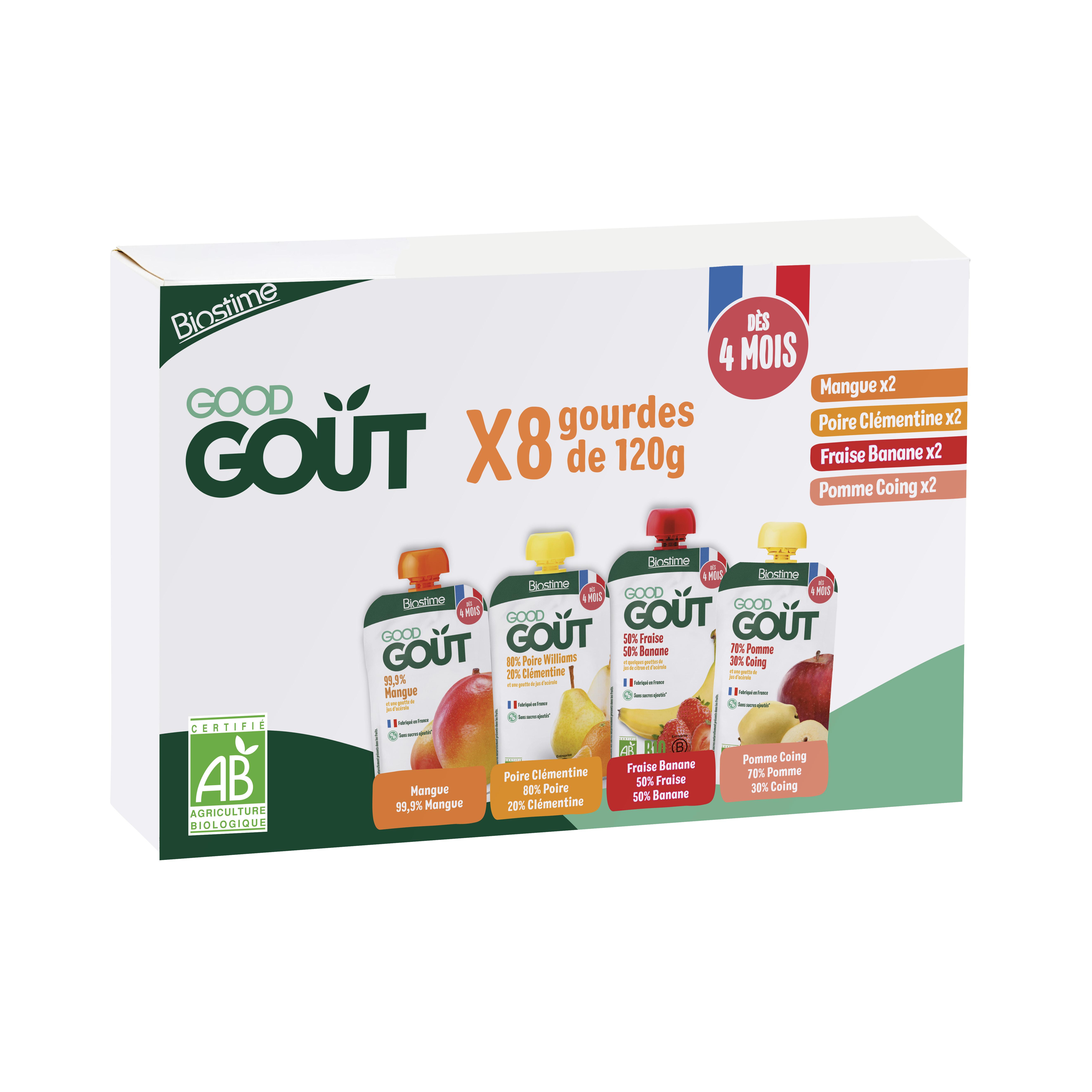 GOOD GOUT Gourdes variétés dès 4M 8x120g