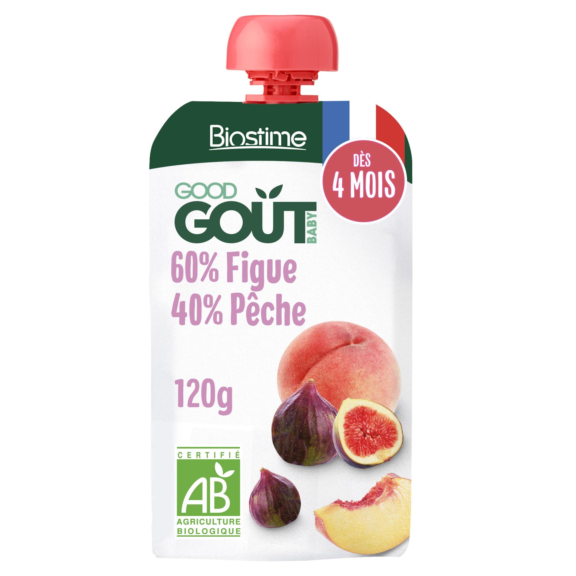 GOOD GOUT Gourde fruits figue pêche dès 4 mois 120g