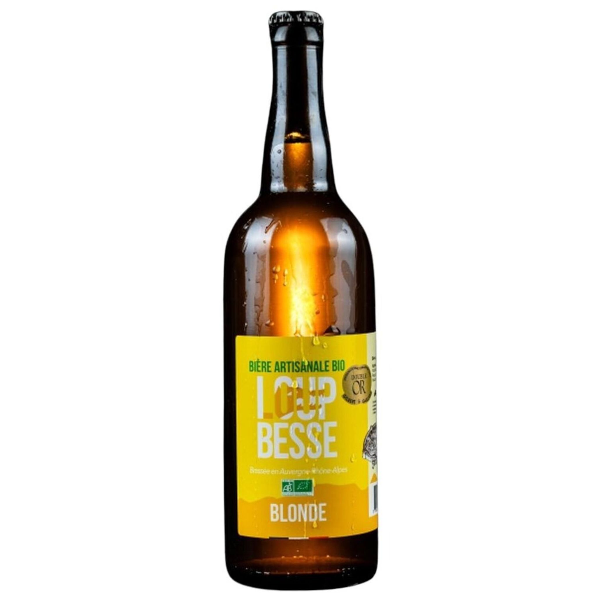 LOUP BESSE Bière blonde bio 5% 75cl