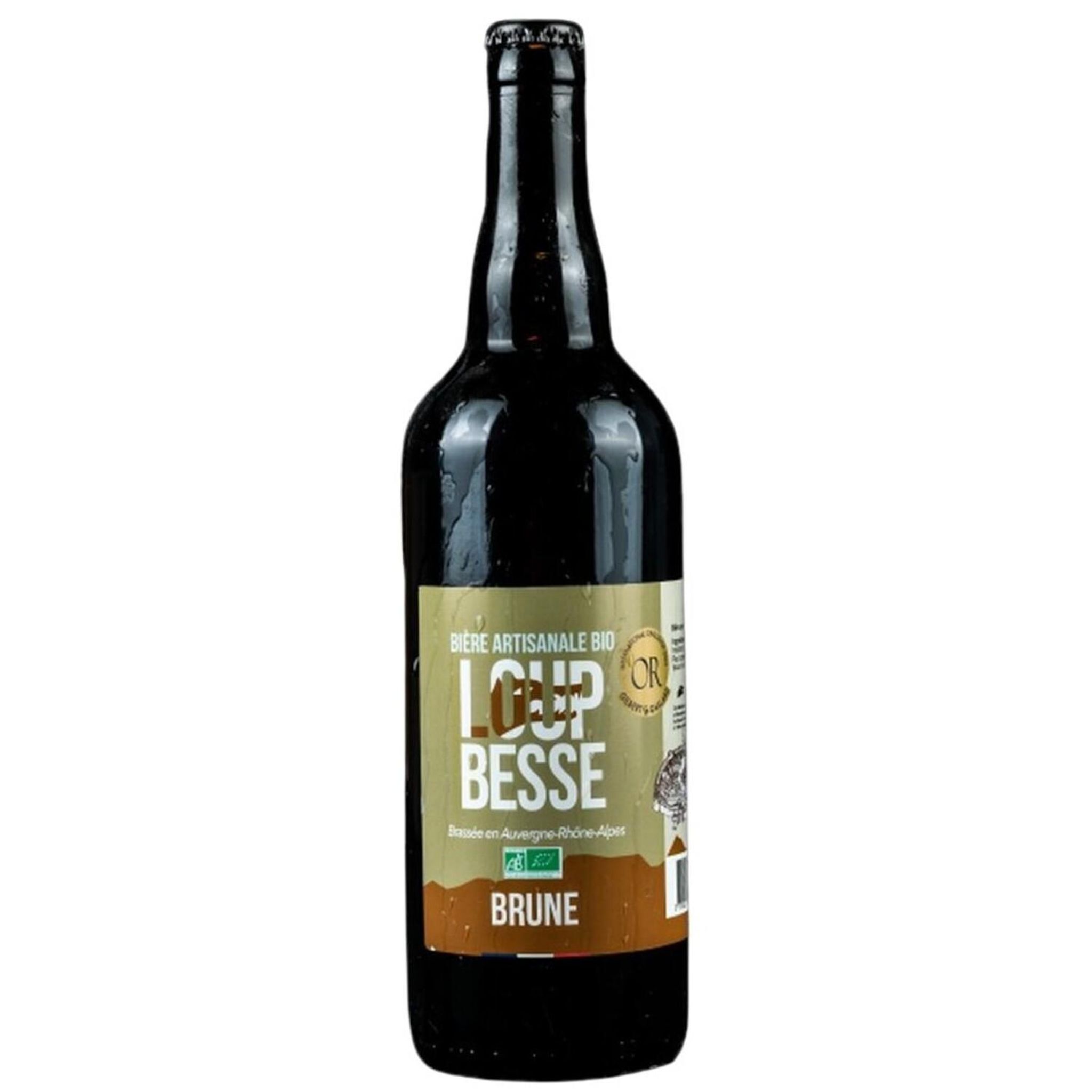 LOUP BESSE Bière brune bio 5.9% 75cl