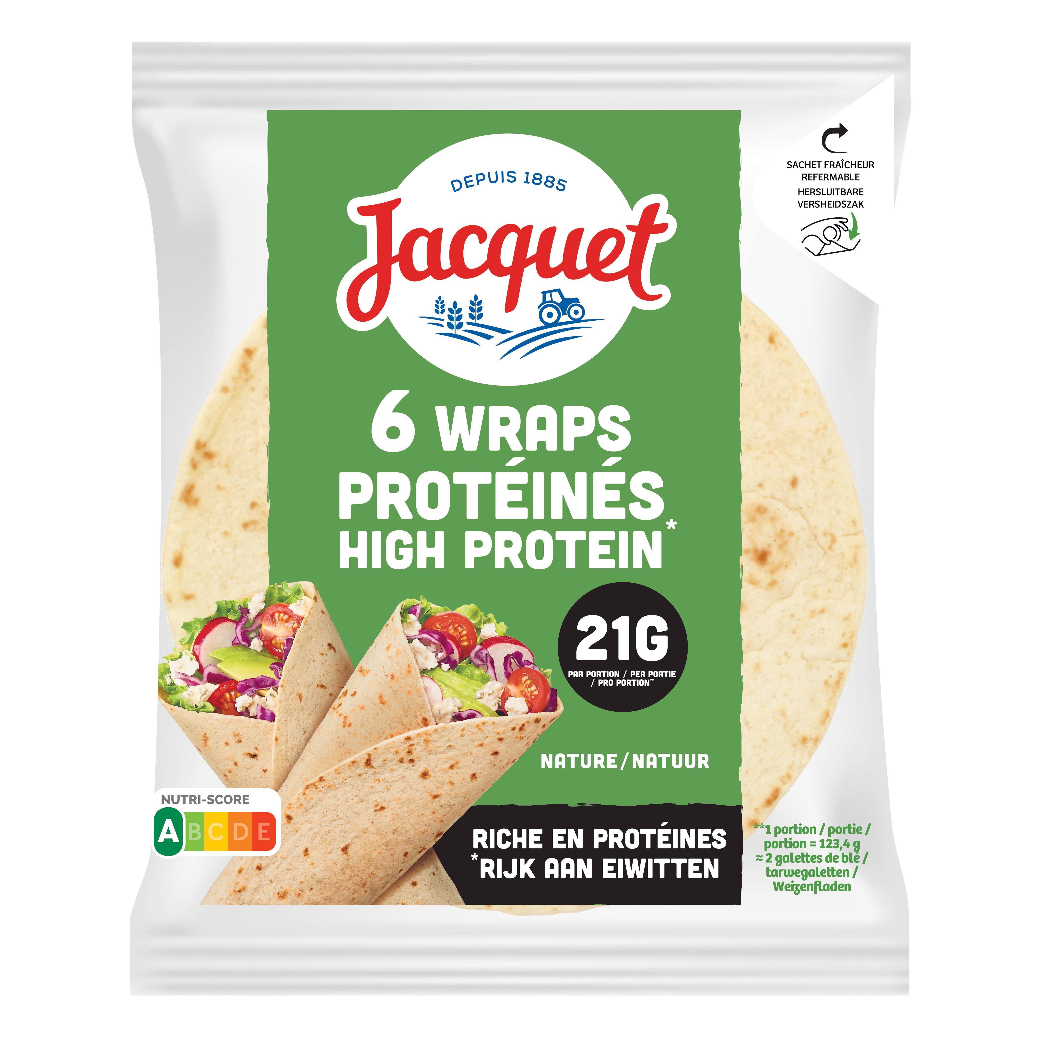 JACQUET Wraps protéinés 6 pièces 370g