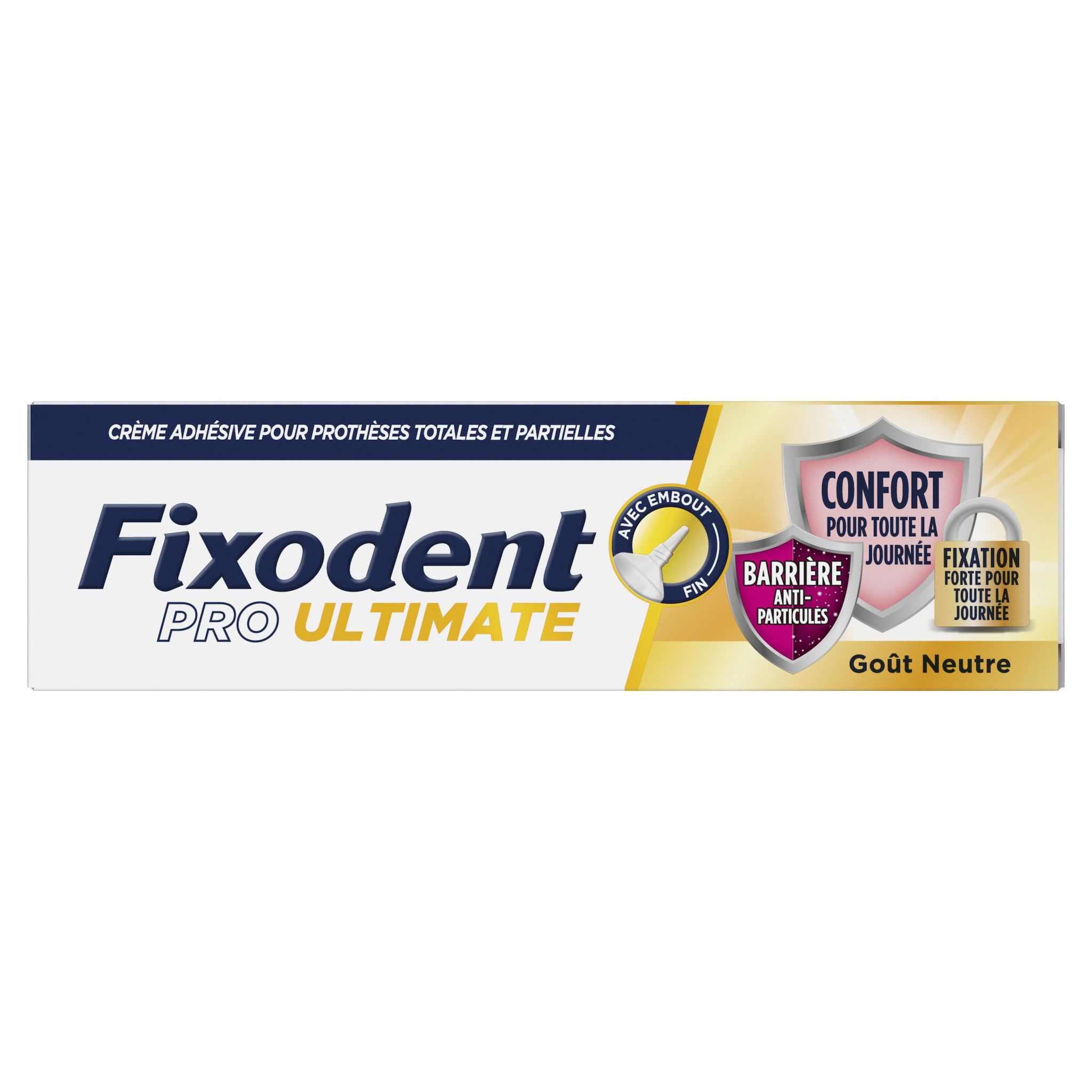 FIXODENT Pro ultimate Crème adhésive pour prothèses dentaires goût neutre 40g