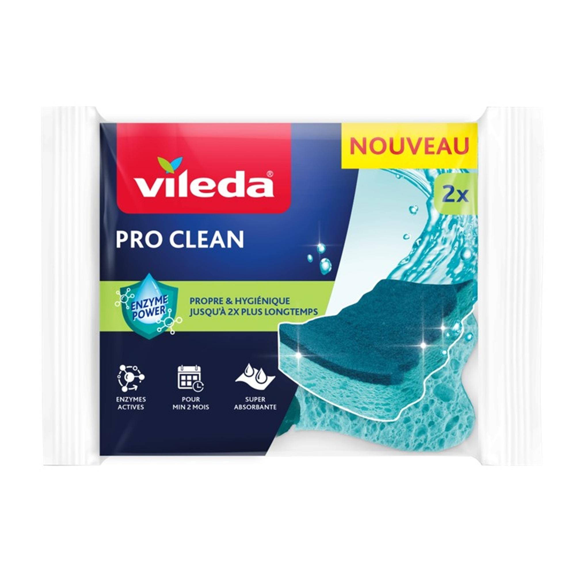 VILEDA Eponge pro clean 2 éponges