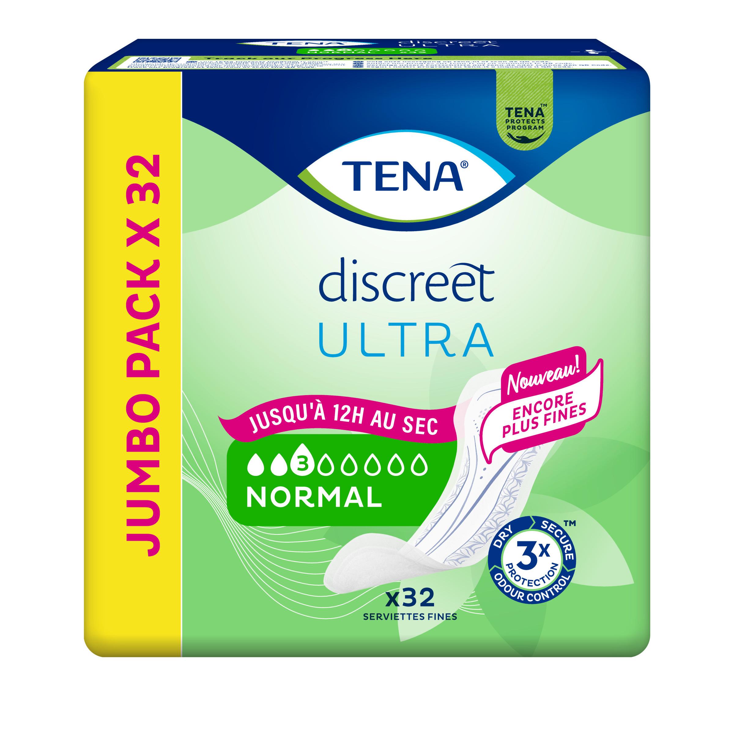 TENA Discreet ultra Serviettes normal 32 serviettes