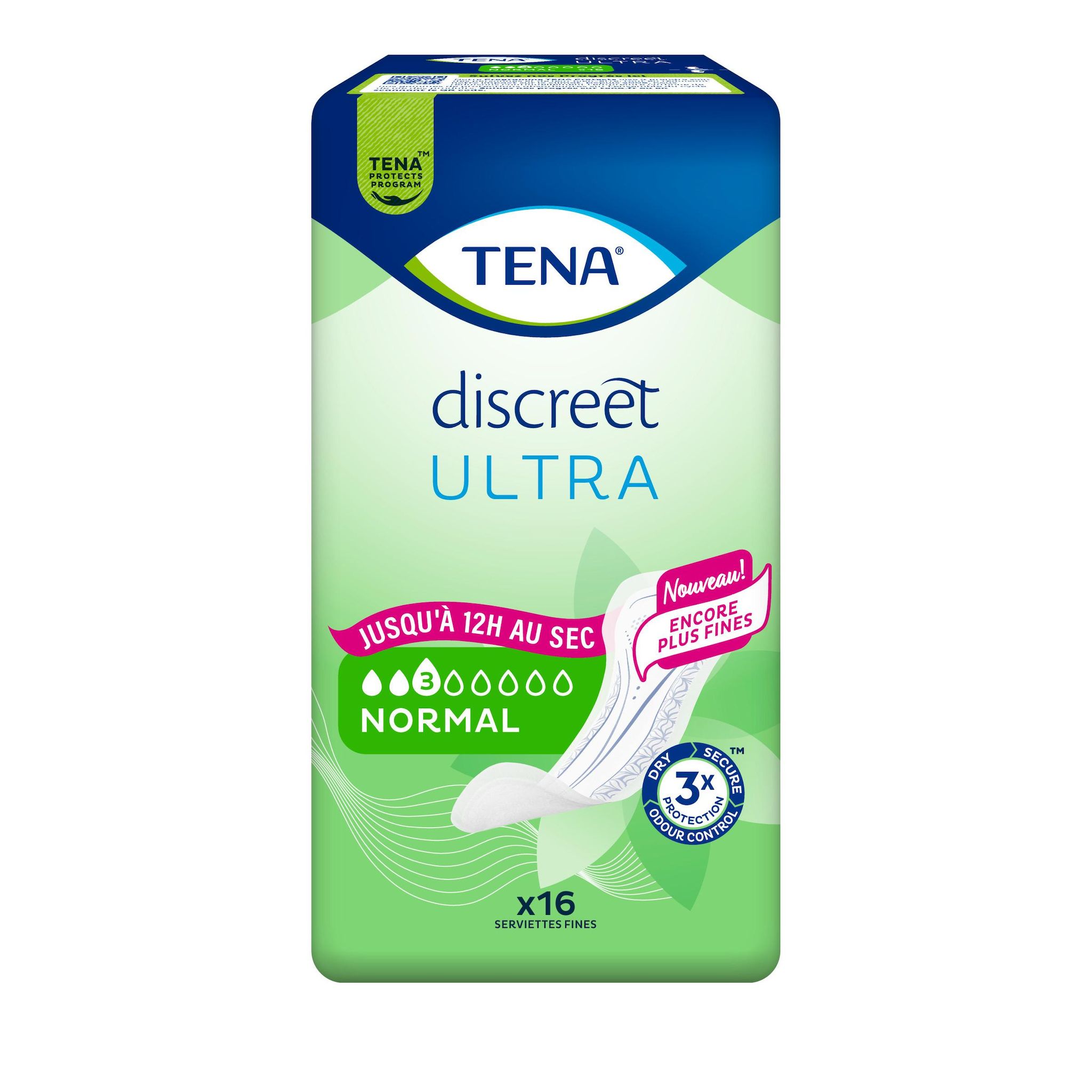 TENA Discreet ultra Serviettes normal 16 serviettes