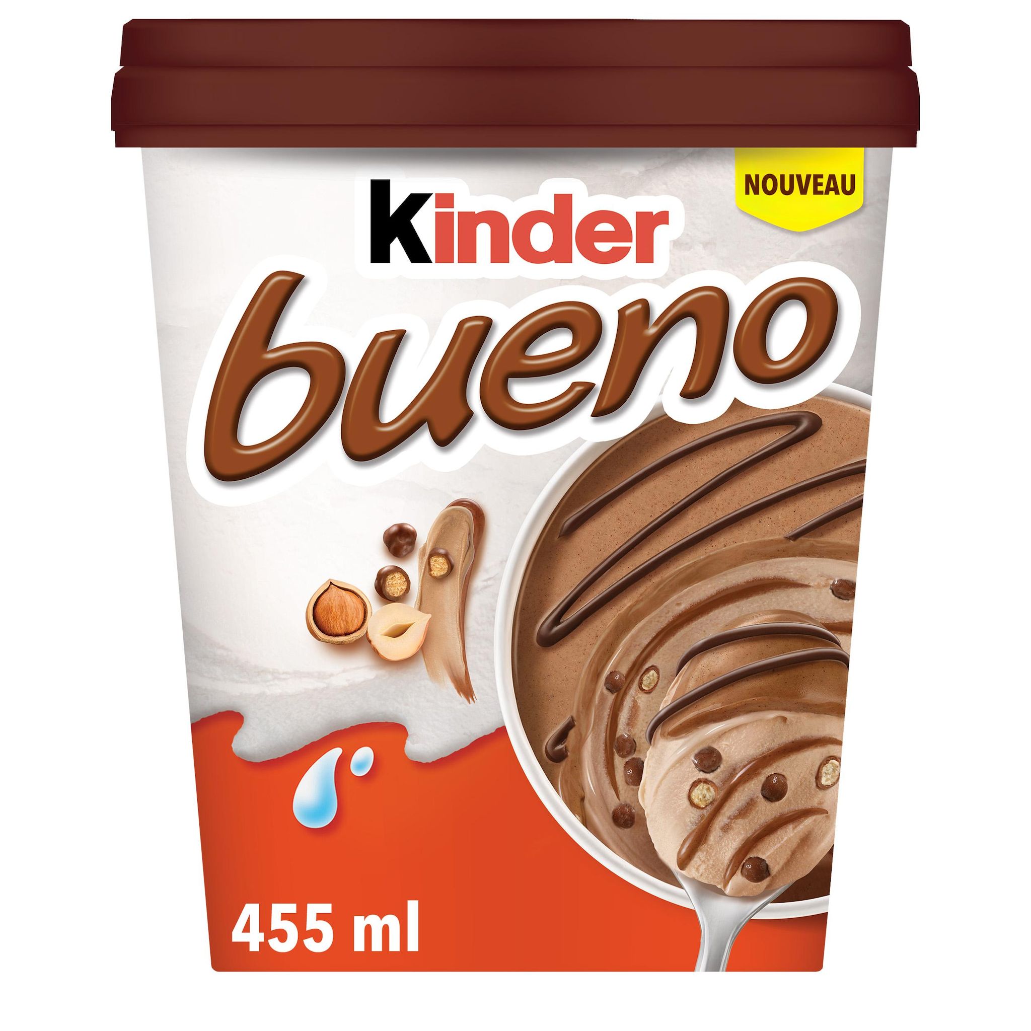KINDER Pot de crème glacée chocolat noisette 285g