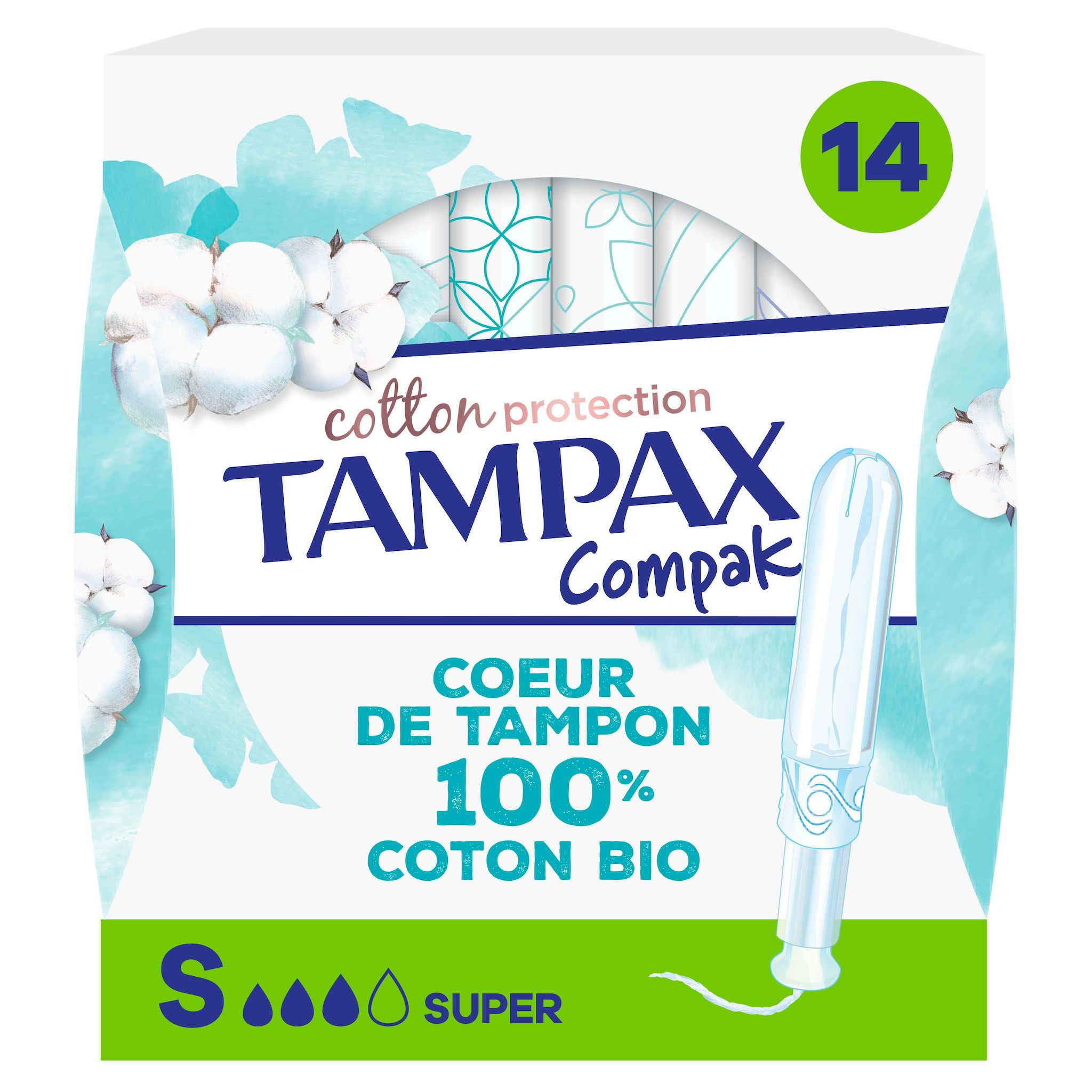 TAMPAX Compak Tampons avec applicateur super 14 tampons