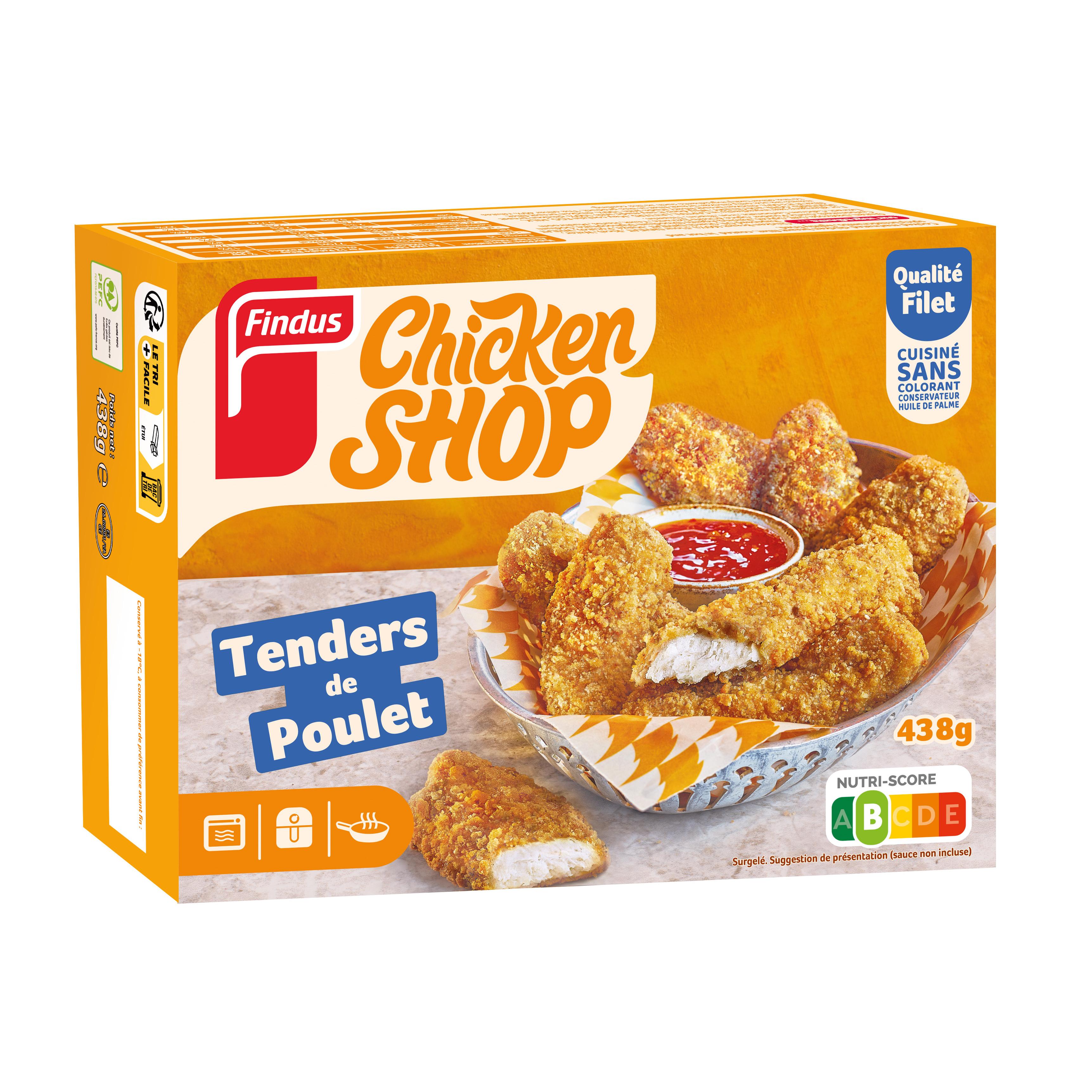 FINDUS Tenders de poulet enrobés de chapelure croustillante à cuire au four surgelés 438g