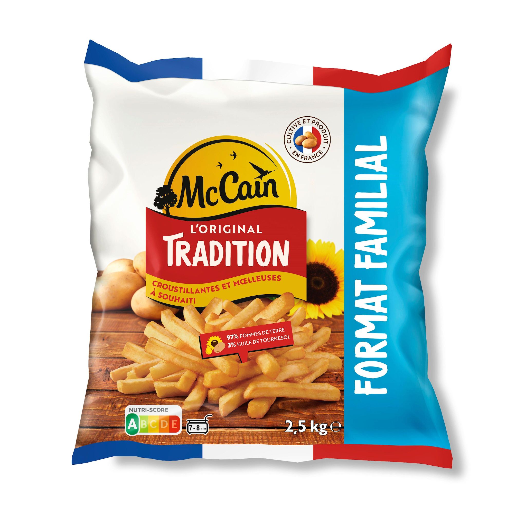 MCCAIN Frites tradition fines friteuse format familial 2.5kg