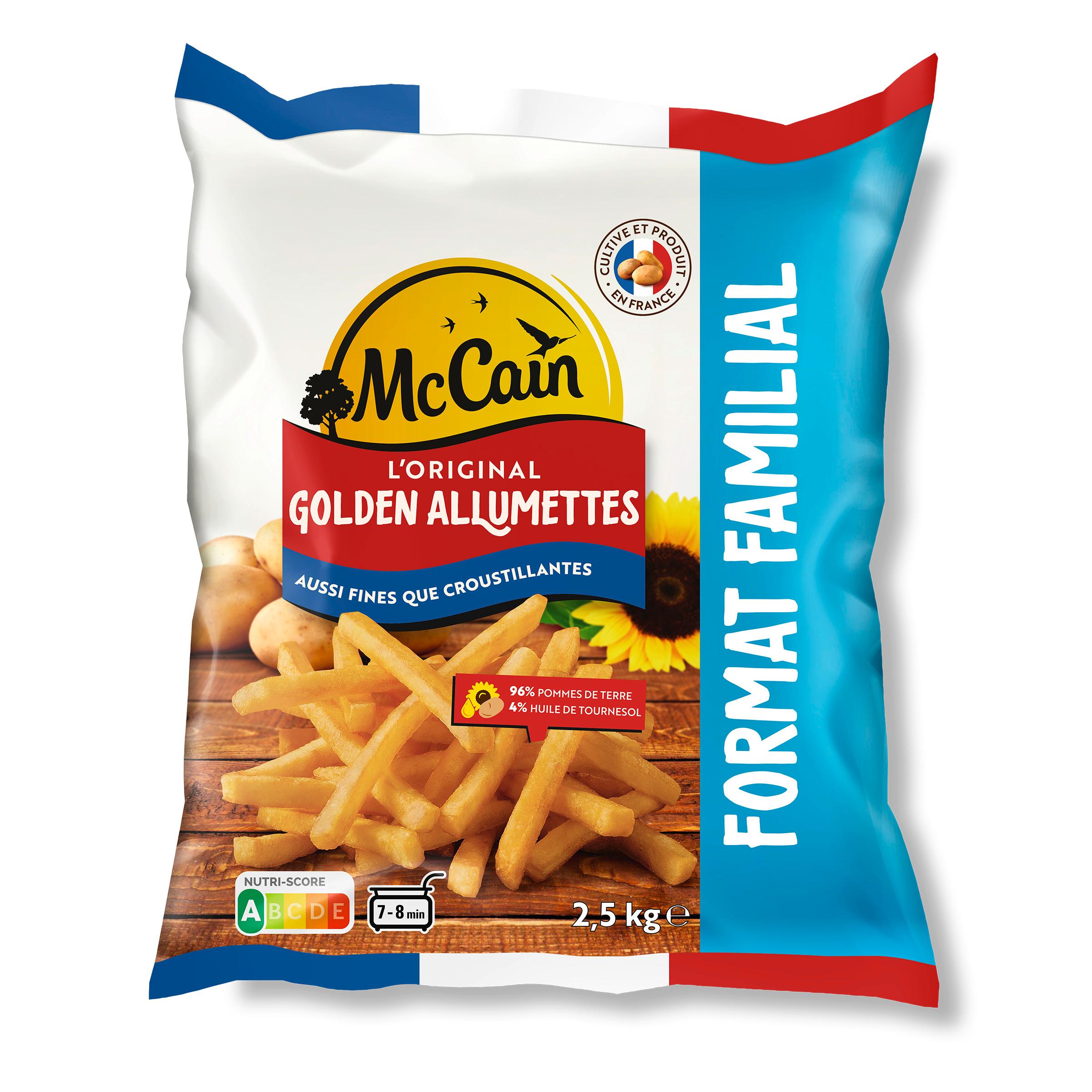 MCCAIN Golden frites allumettes extra fines friteuse format familial 2.5kg