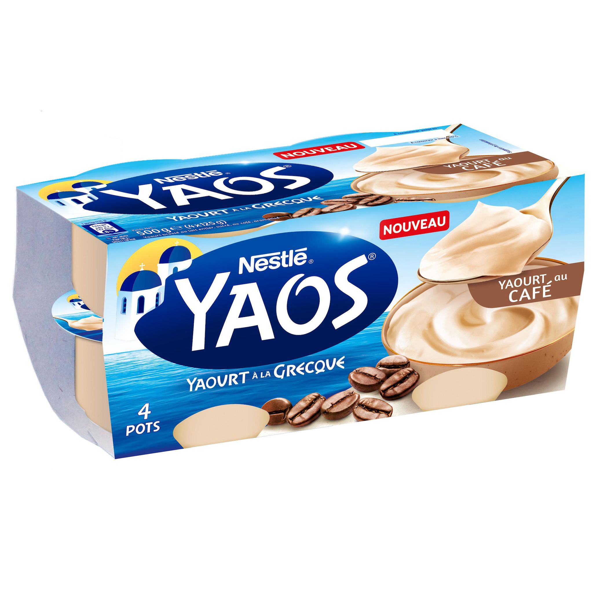 YAOS Yaourt à la grecque brassé au café 4x125g