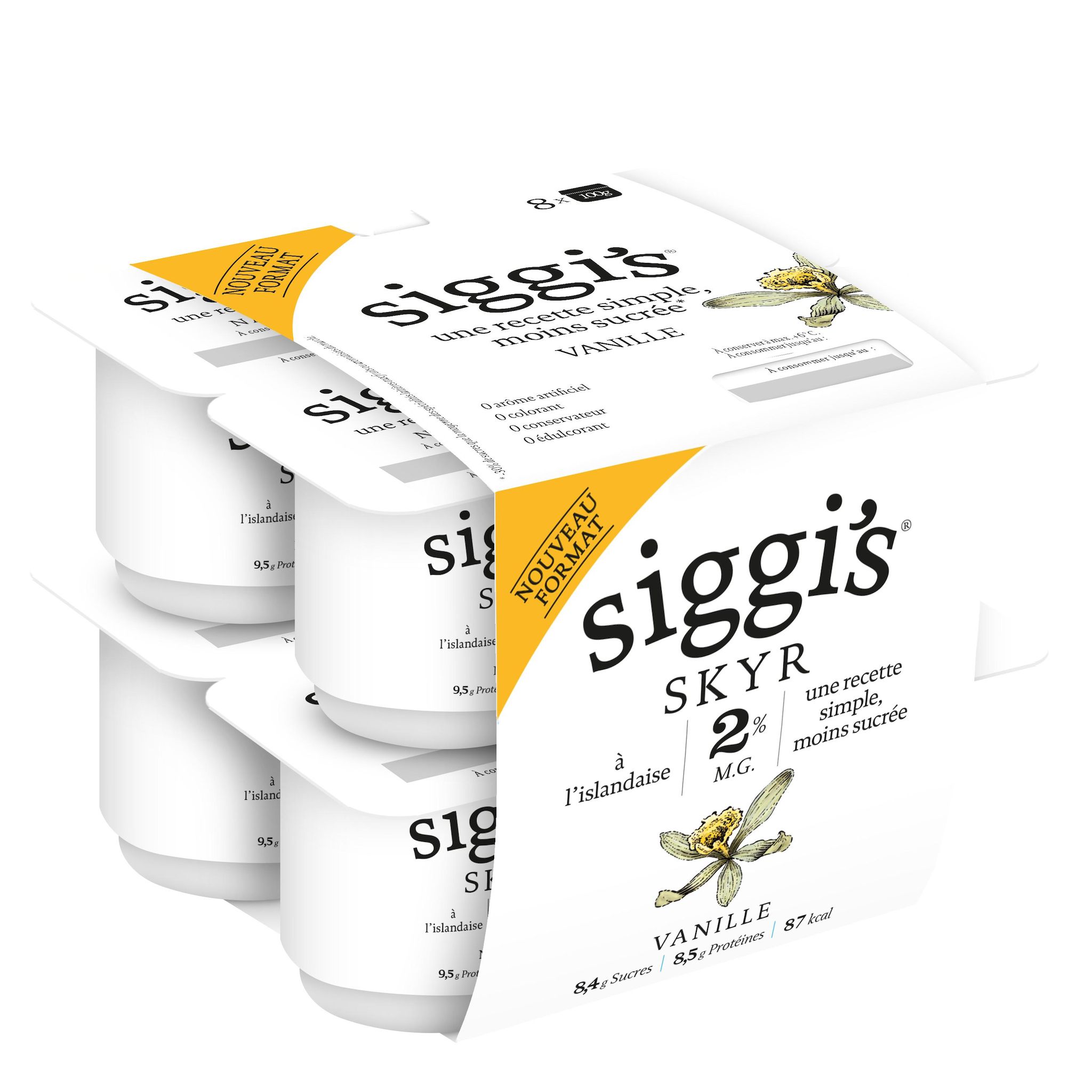 SIGGI'S Skyr saveur vanille 8x100g
