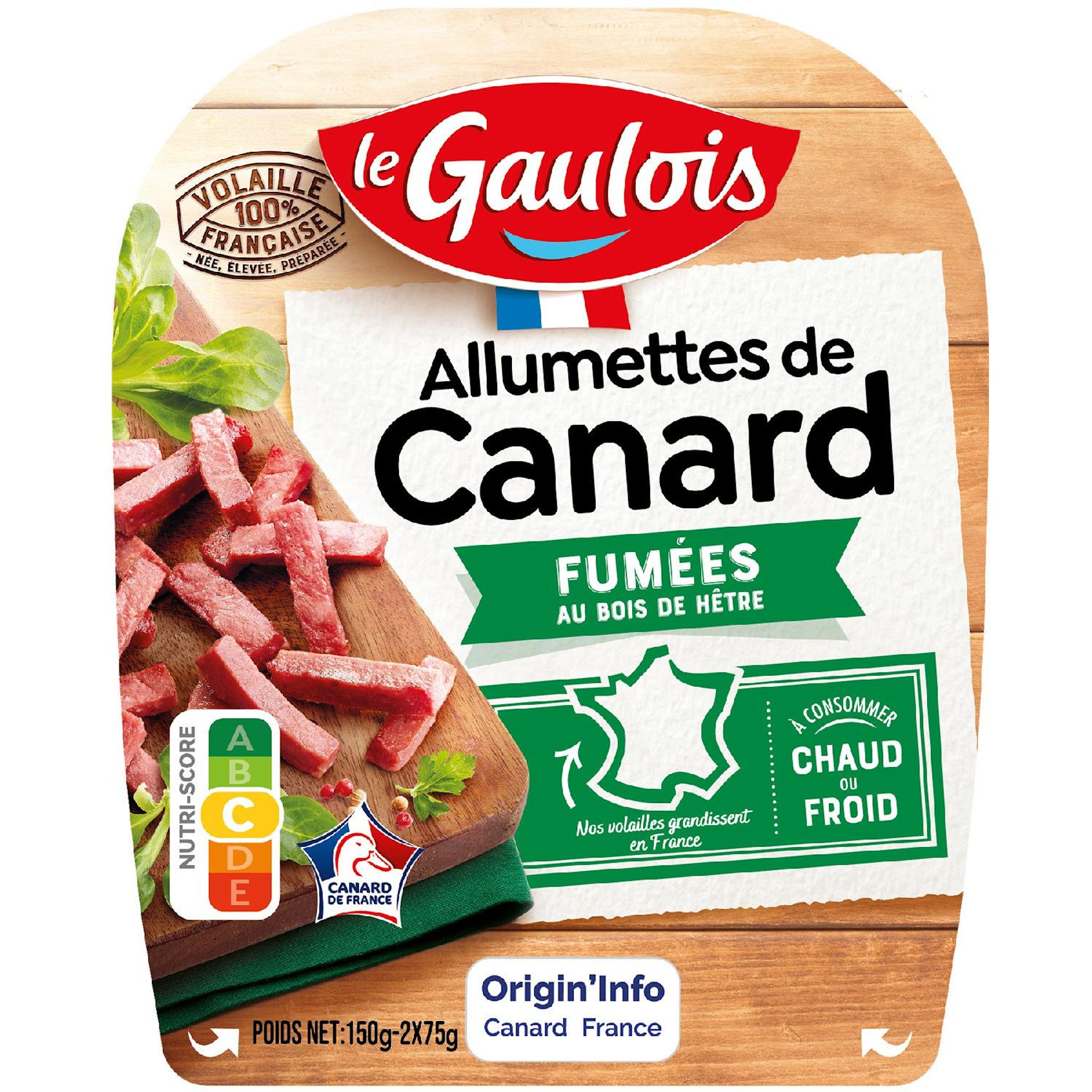 LE GAULOIS Allumettes de canard fumées 2x75g