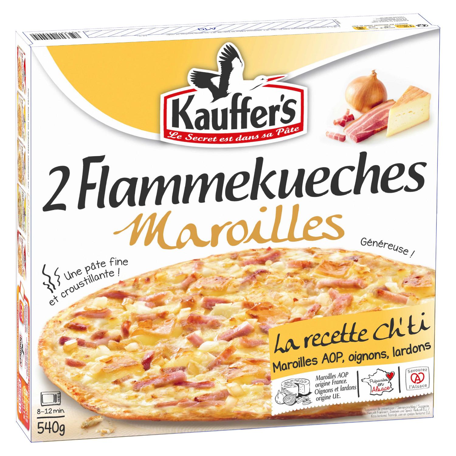 KAUFFER'S 2 tartes flambées au maroilles surgelées 540g