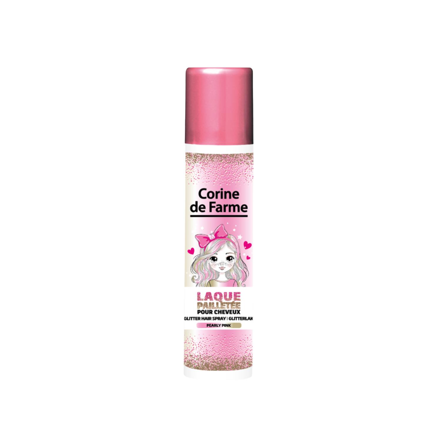 CORINE DE FARME Laque pailletée pour cheveux pearly pink 75ml
