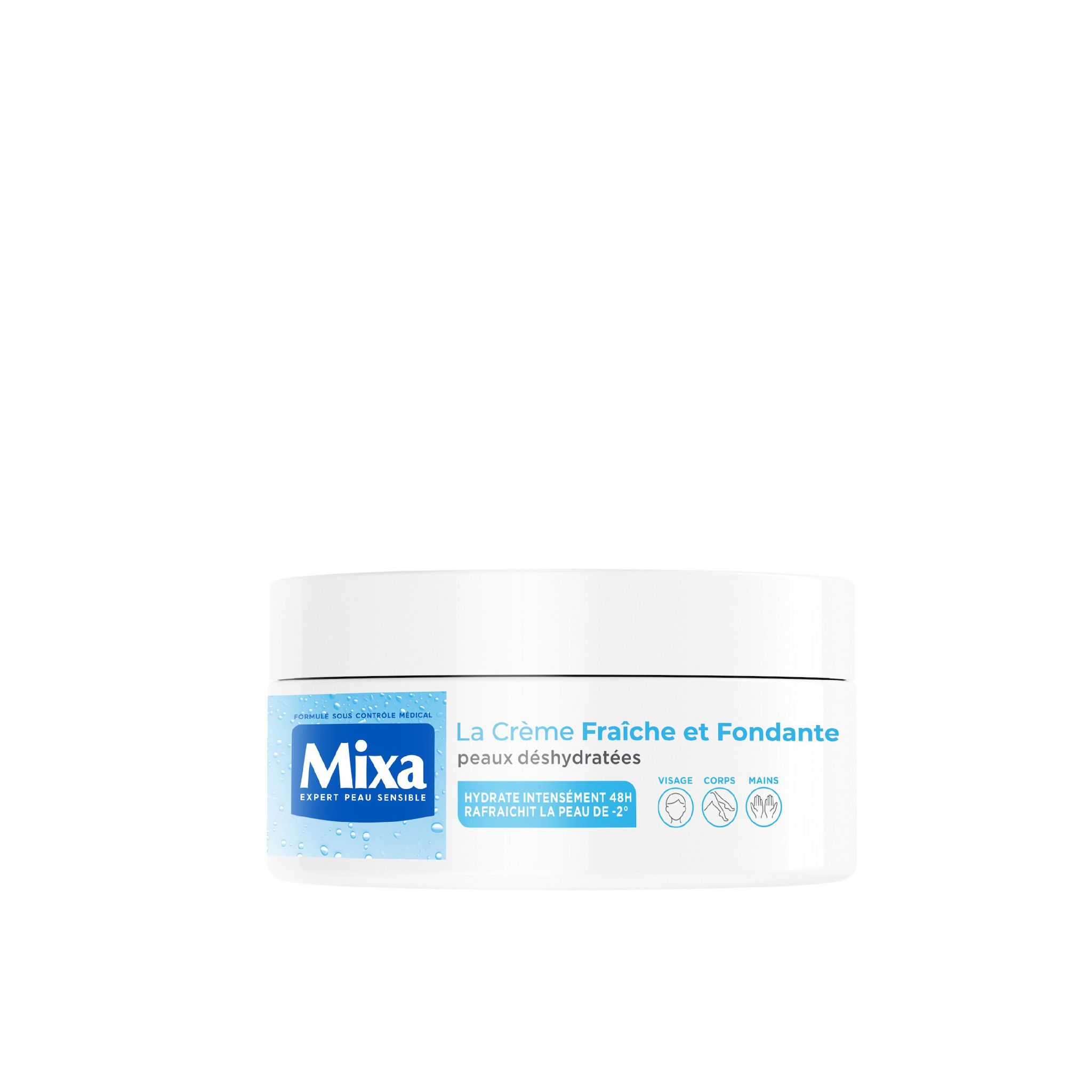 MIXA La Crème Fraîche Fondante visage, corps, mains peaux déshydratées 150ml