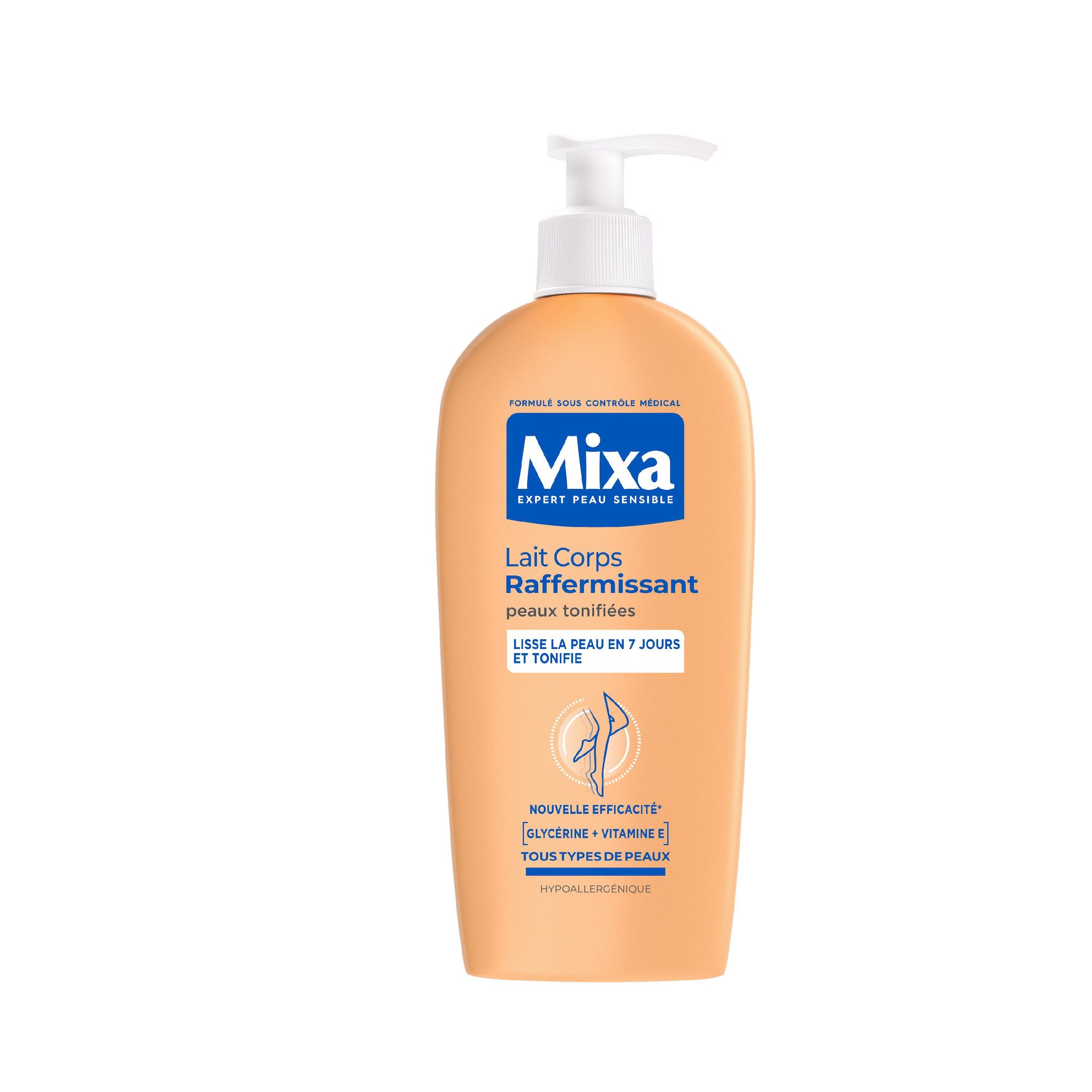 MIXA Lait corps raffermissant peaux tonifiées glycérine et vitamine E tous types de peaux 250ml