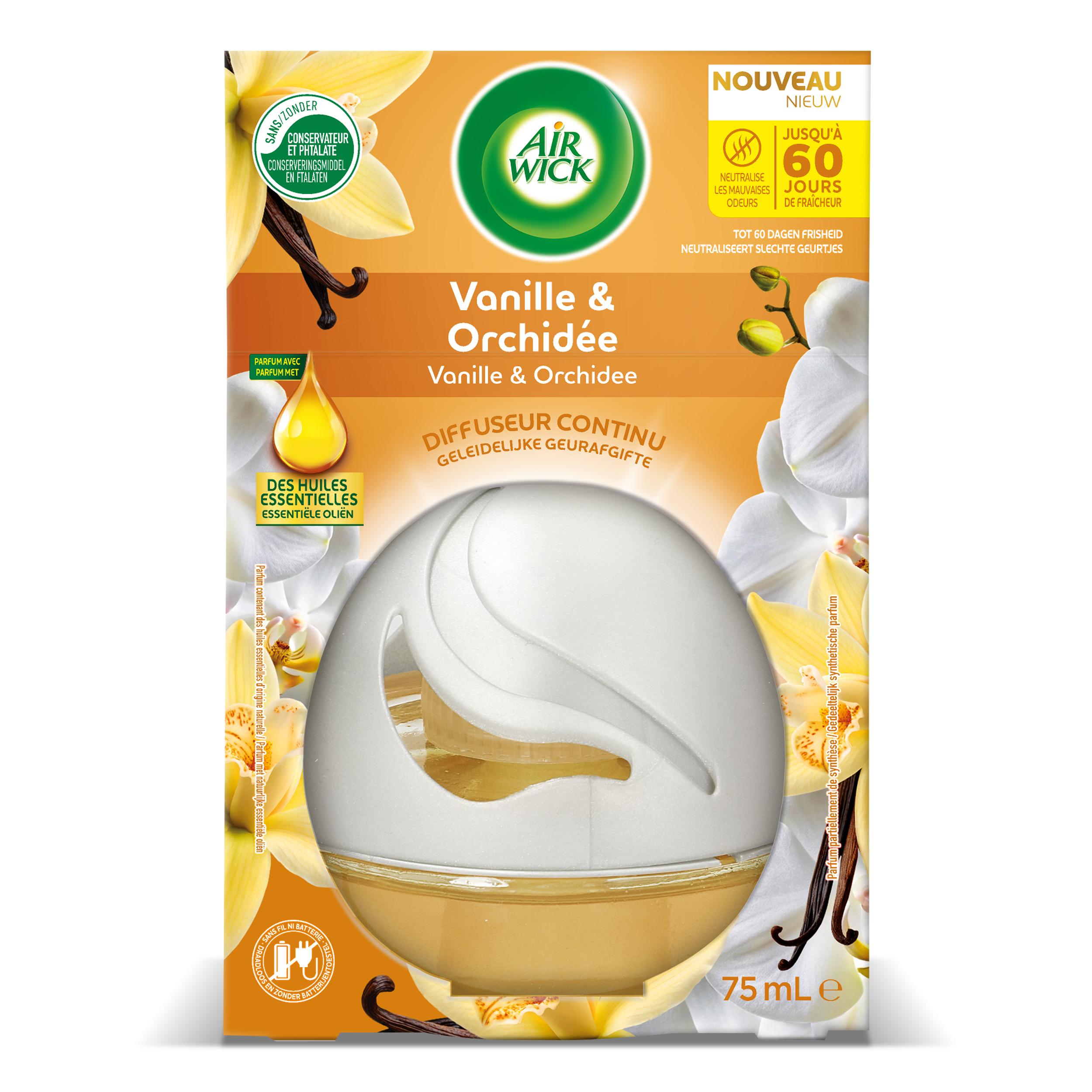 AIR WICK Diffuseur continu désodorisant vanille & orchidée blanche 75ml