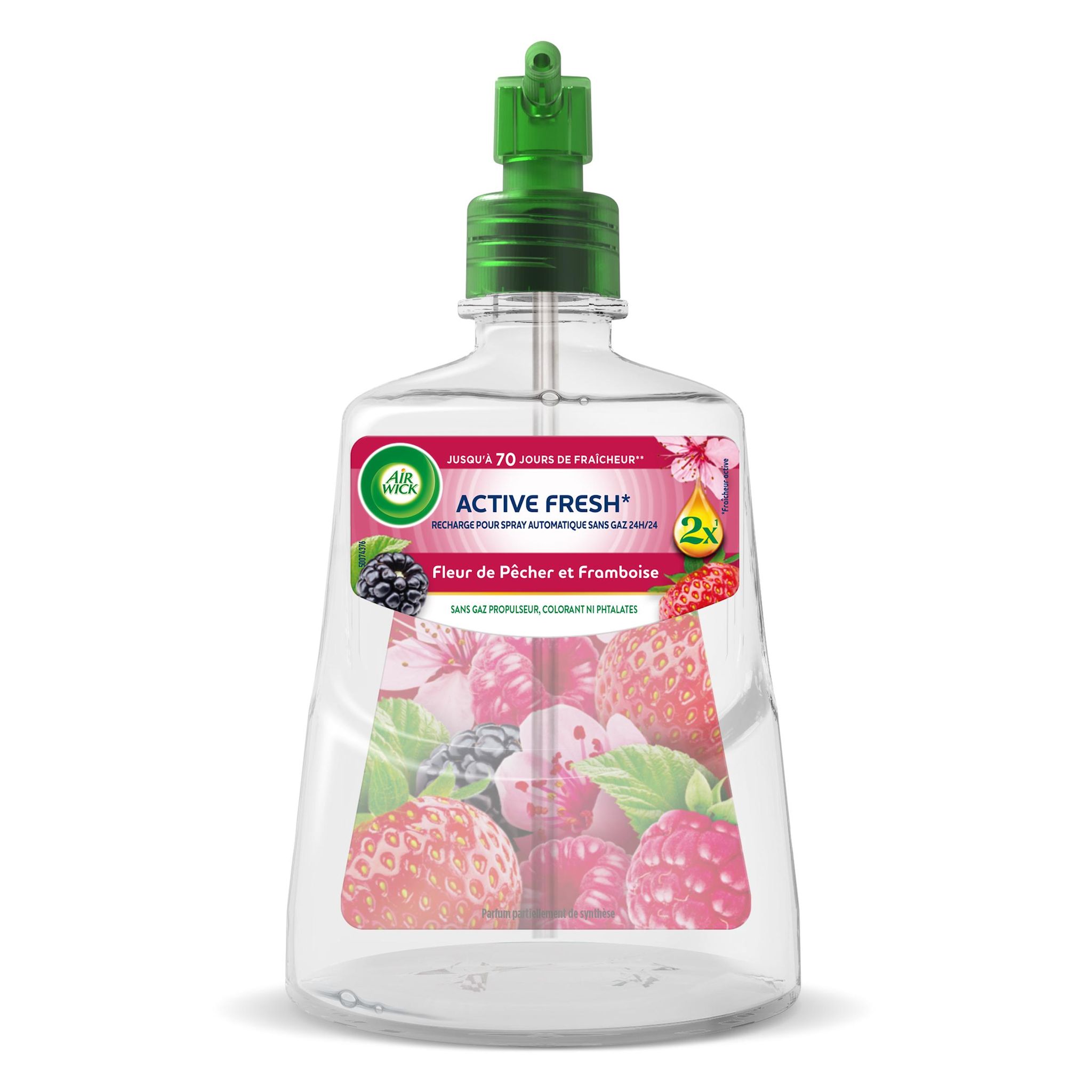 AIR WICK Recharge pour diffuseur désodorisant fleur de pêcher et framboise 228ml