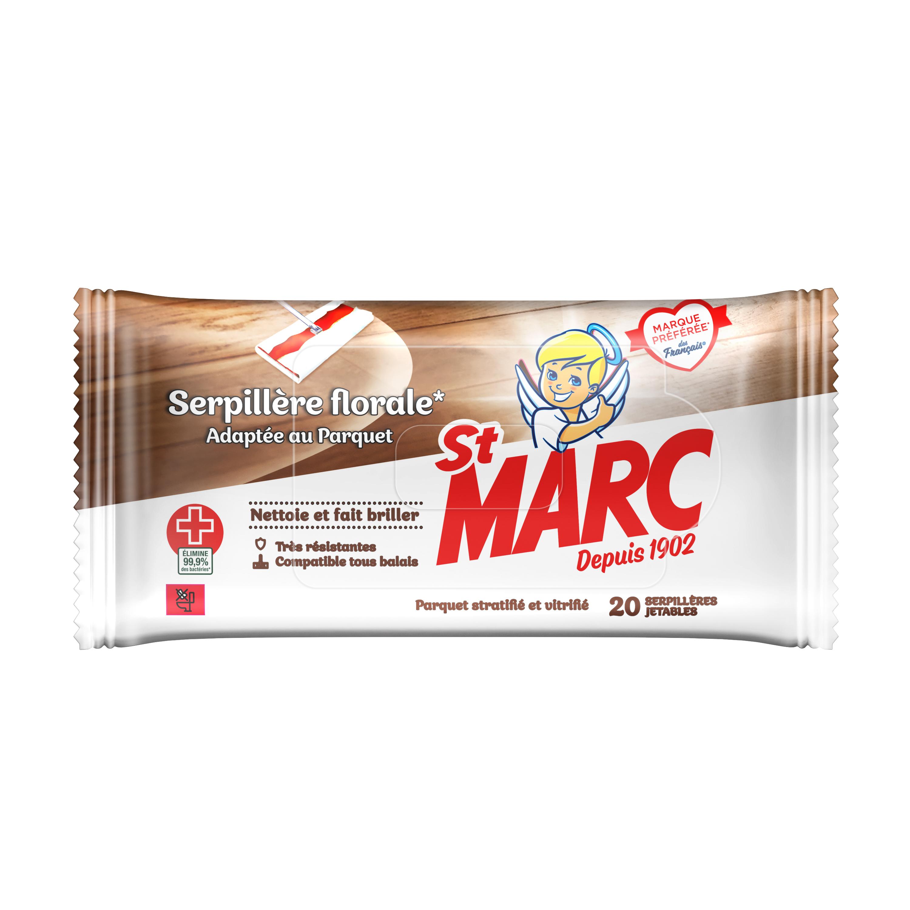 ST MARC Serpillère jetable anti-bactéries parquet 20 serpillères
