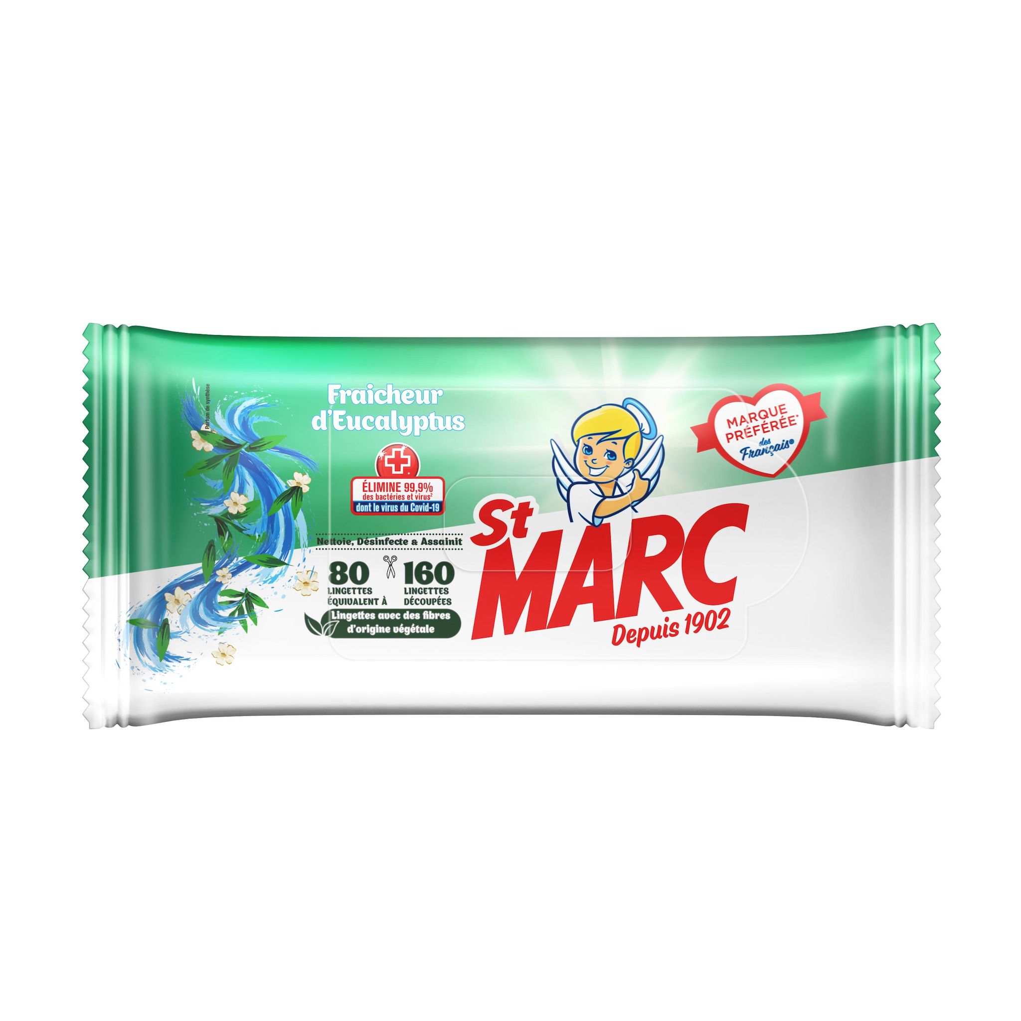 ST MARC Nettoyant lingettes eucalyptus 80 lingettes