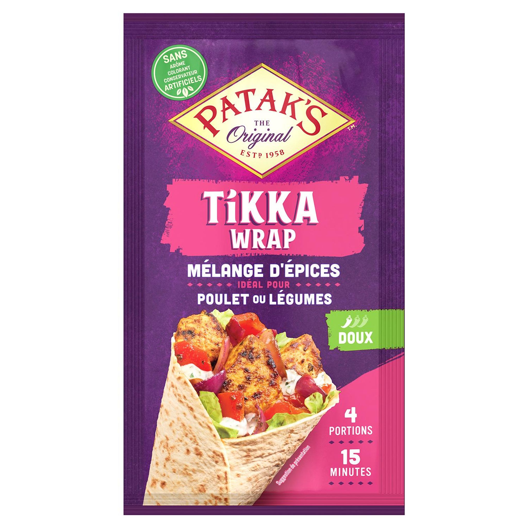 PATAK'S Mélange épices tikka masala coriandre piment 18x25g