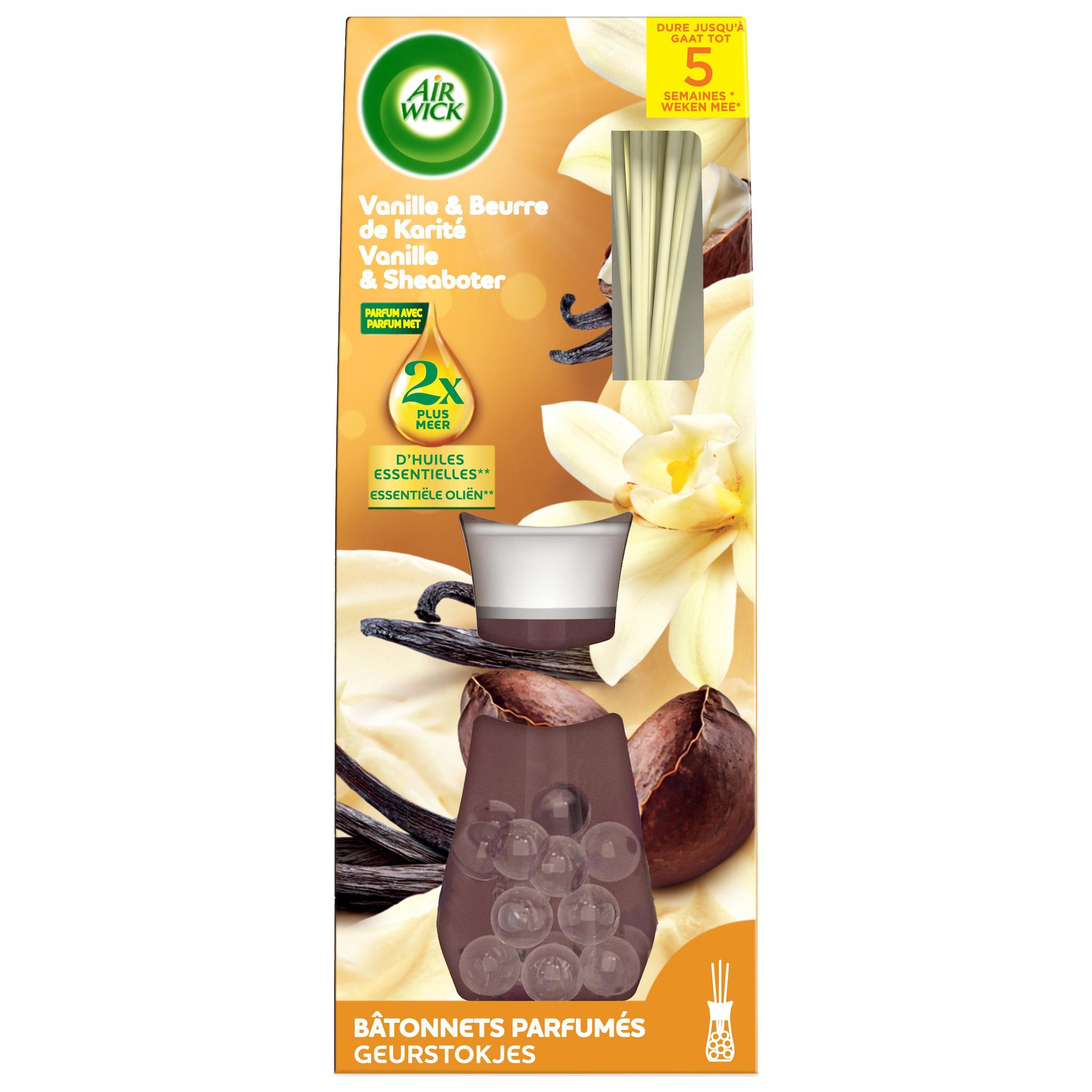 AIR WICK Bâtonnets désodorisant vanille beurre de karité 25ml