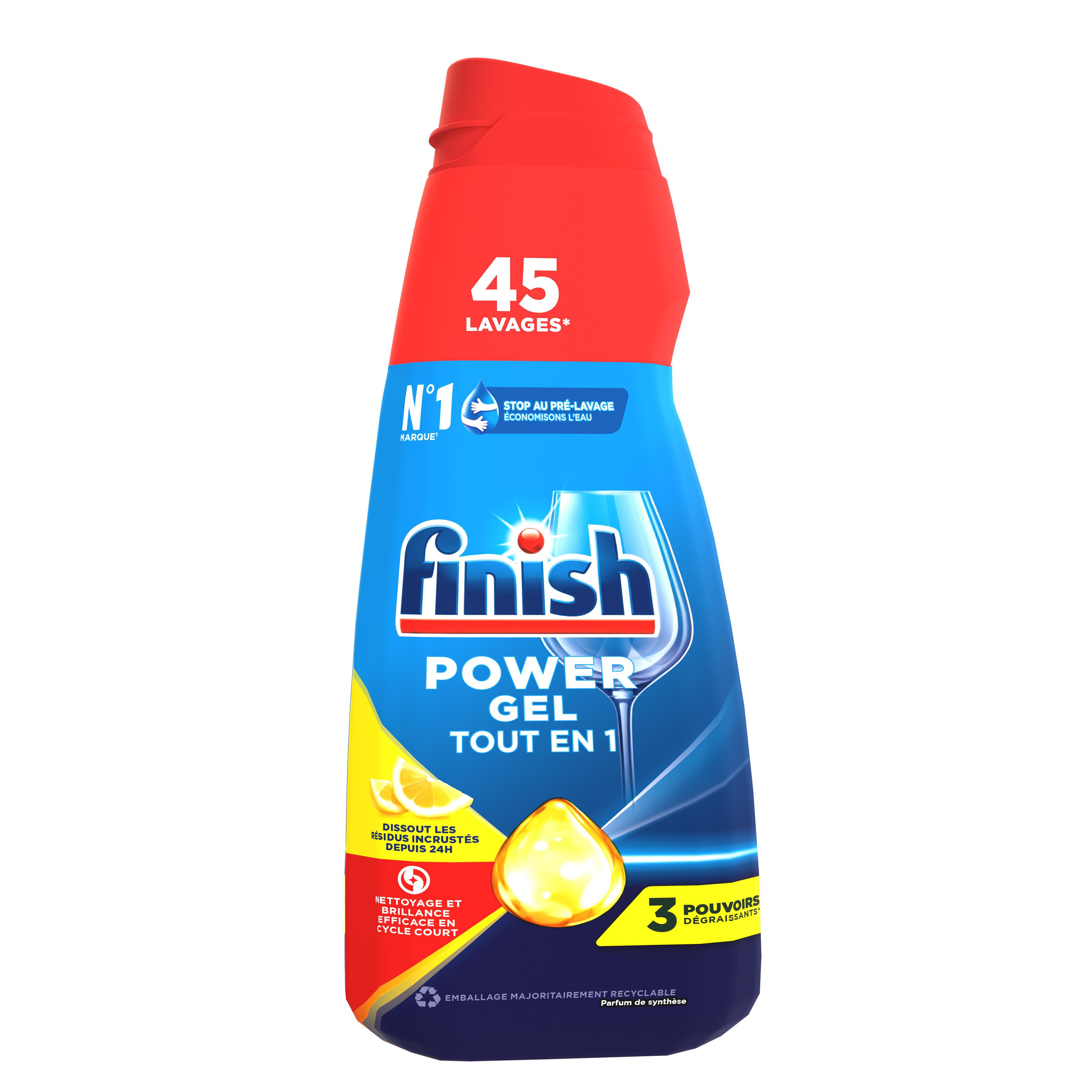 FINISH Gel lave-vaisselle citron 45 lavages 900ml