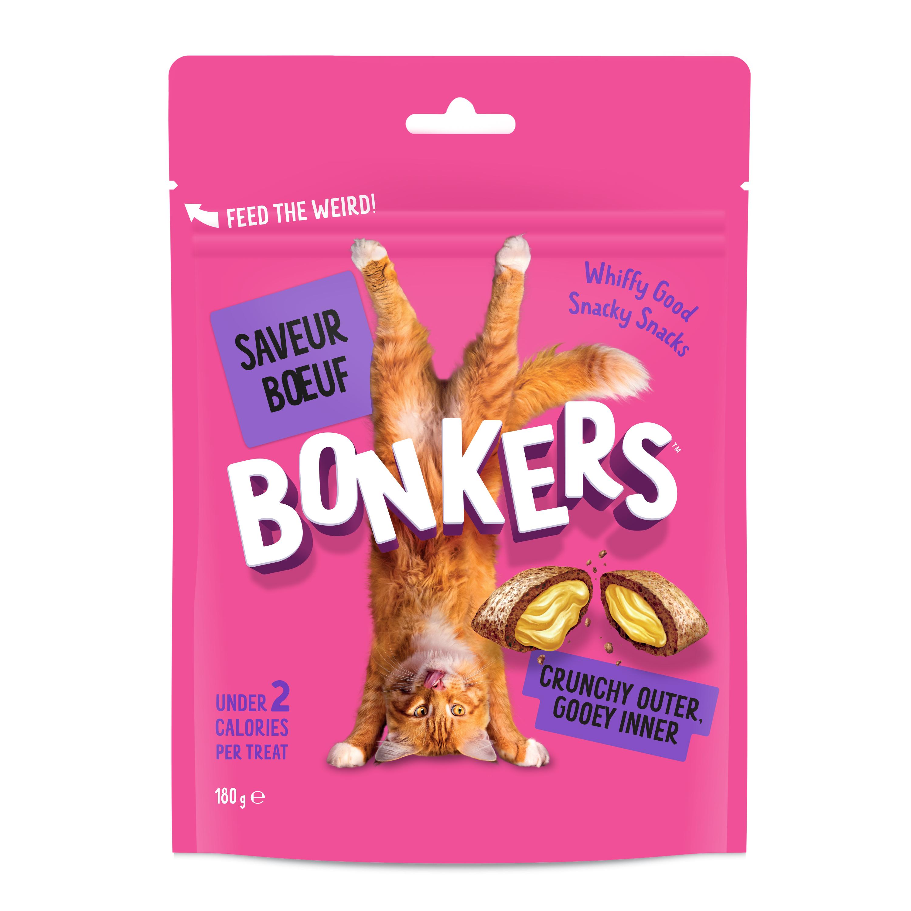 BONKERS Friandises boeuf pour chat 180g