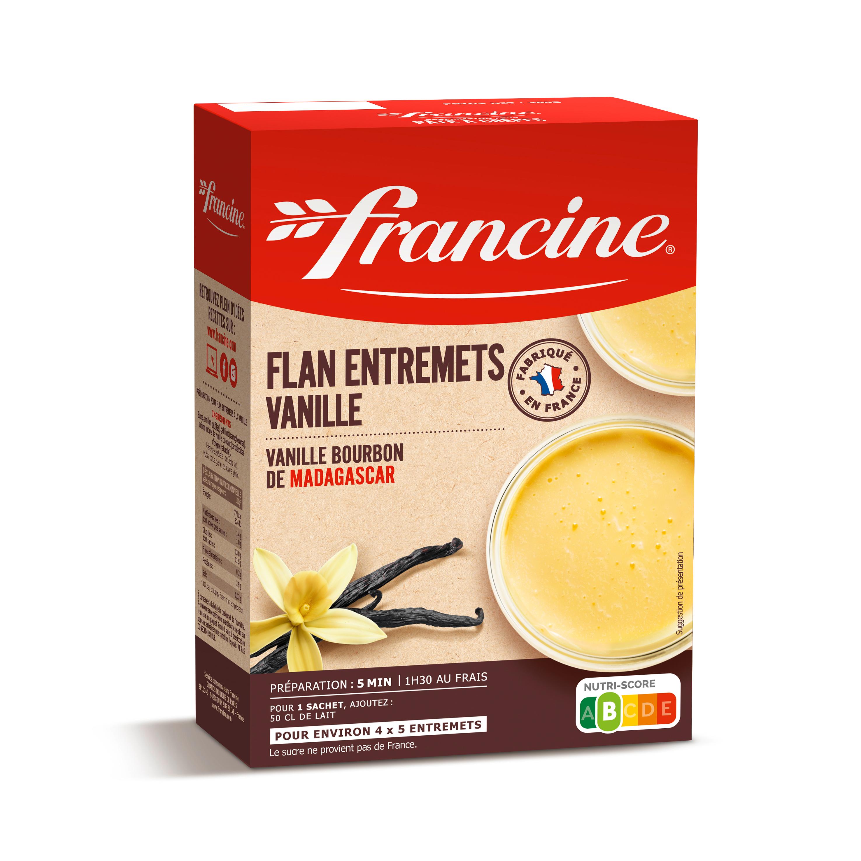 FRANCINE Préparation pour flan entremet vanille environ 4/5 flan 200g