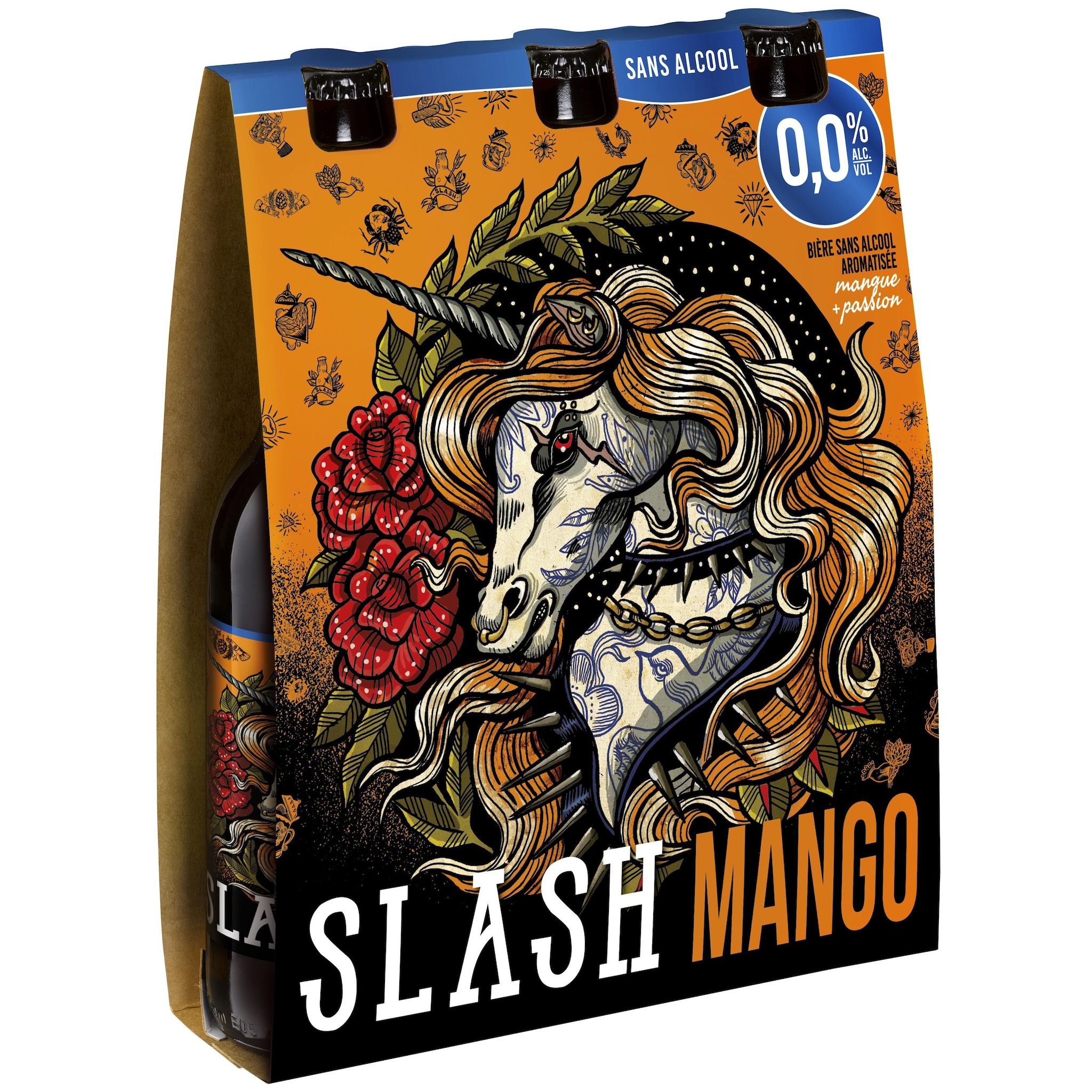 SLASH Bière sans alcool saveur mangue 3x33cl