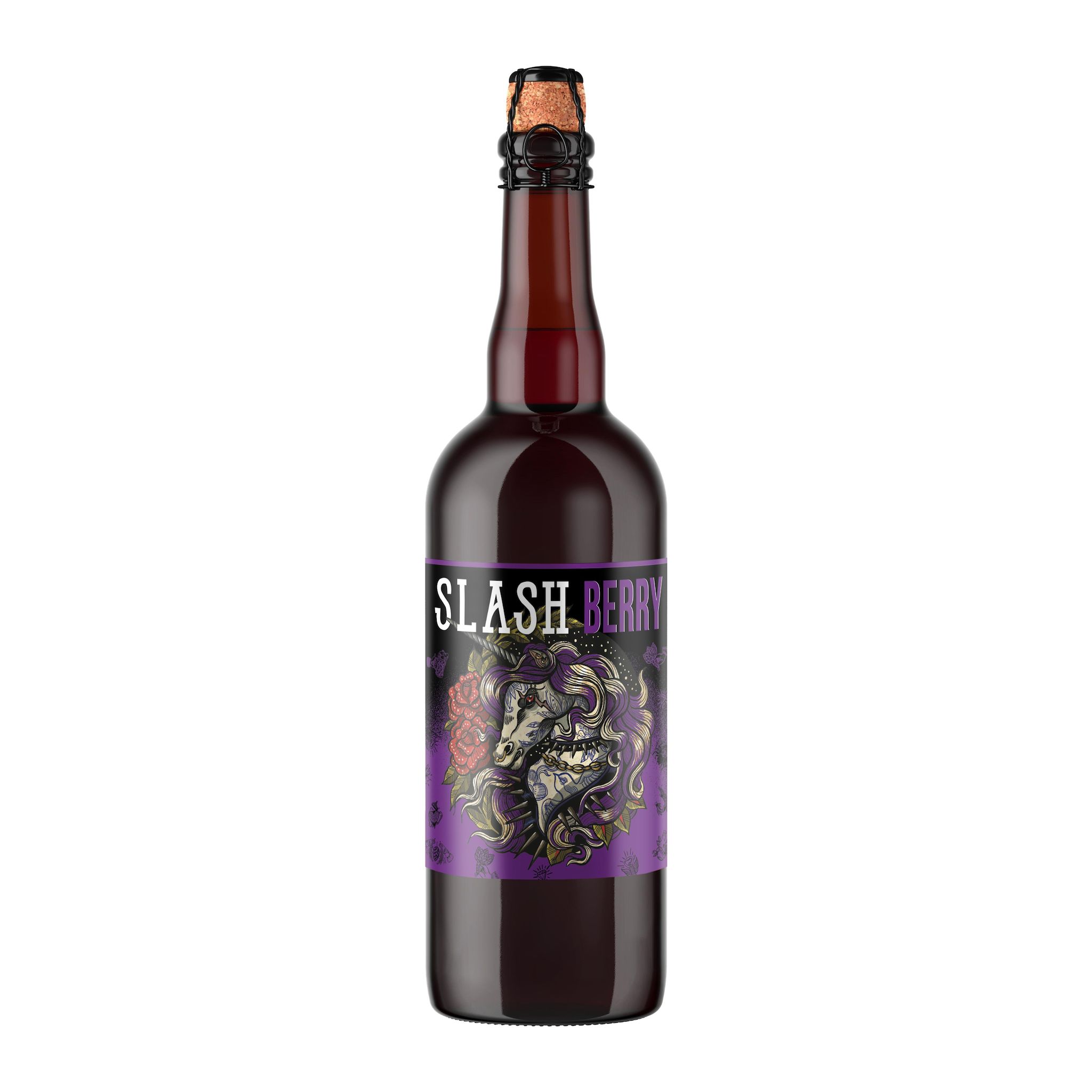 SLASH Bière aromatisée aux fruits framboise cassis mûre 8% 75cl