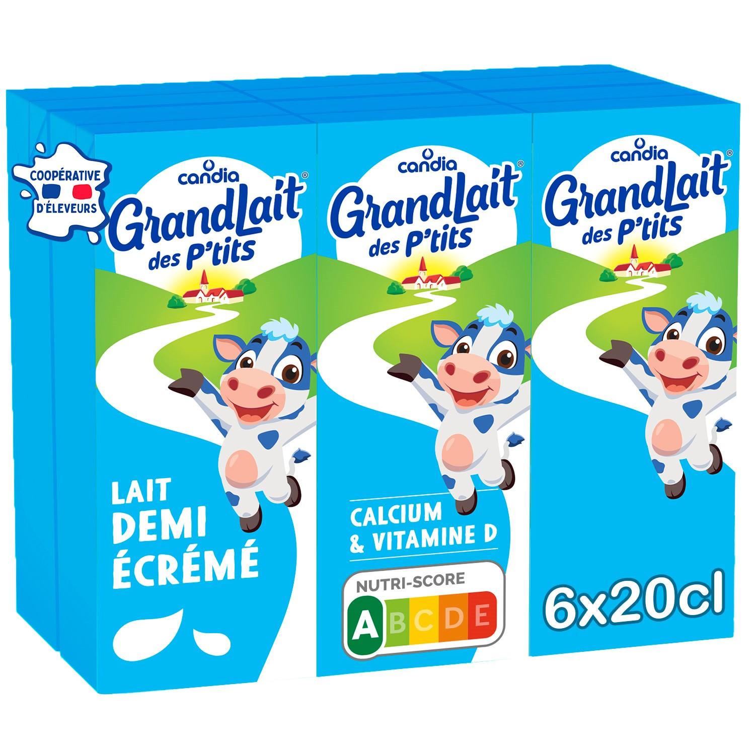 GRANDLAIT des P'tits Lait demi écrémé 6x20cl