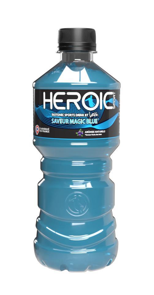 HEROIC SPORT Boisson sportive goût magic blue bouteille 50cl