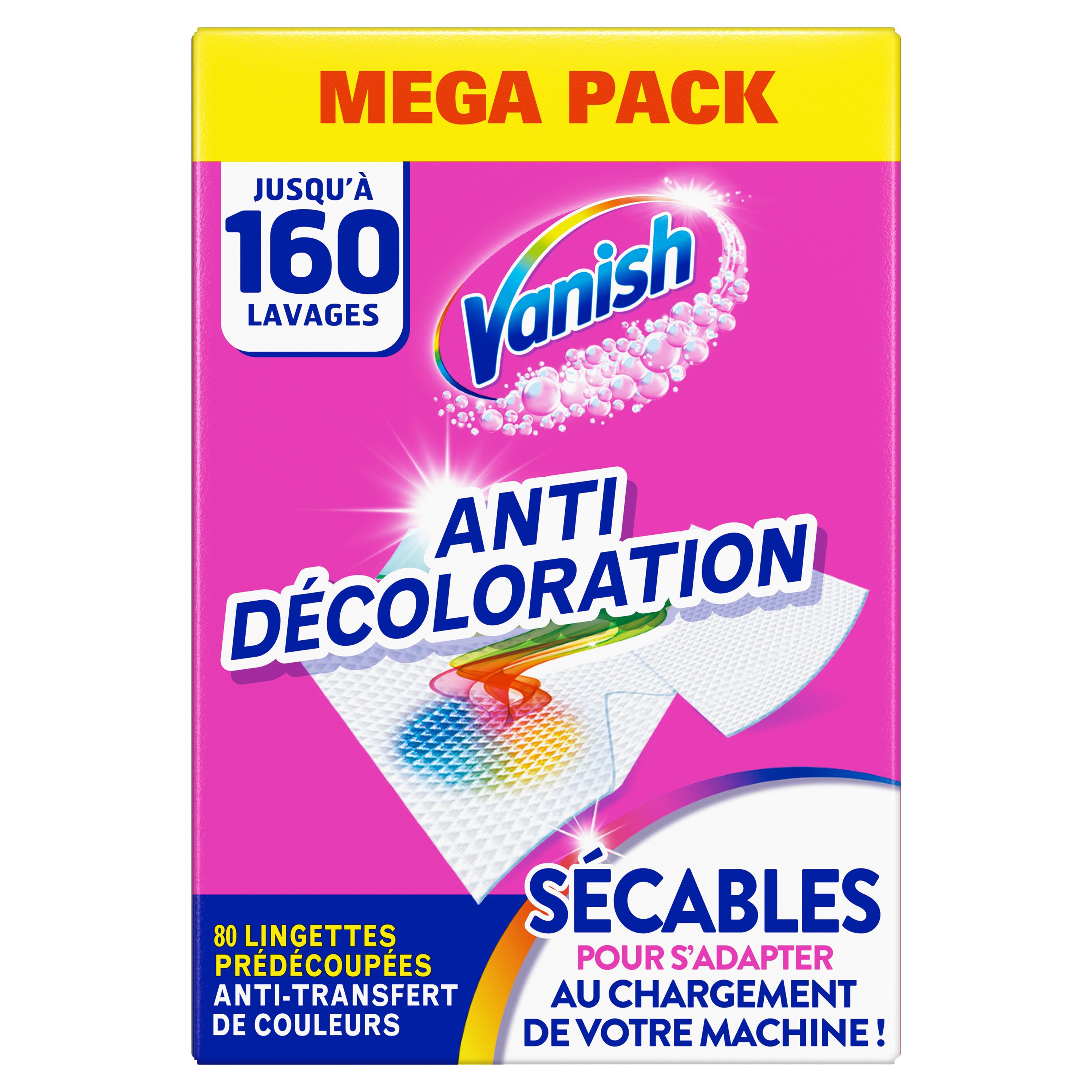 VANISH Lingette anti-décoloration 80 pièces
