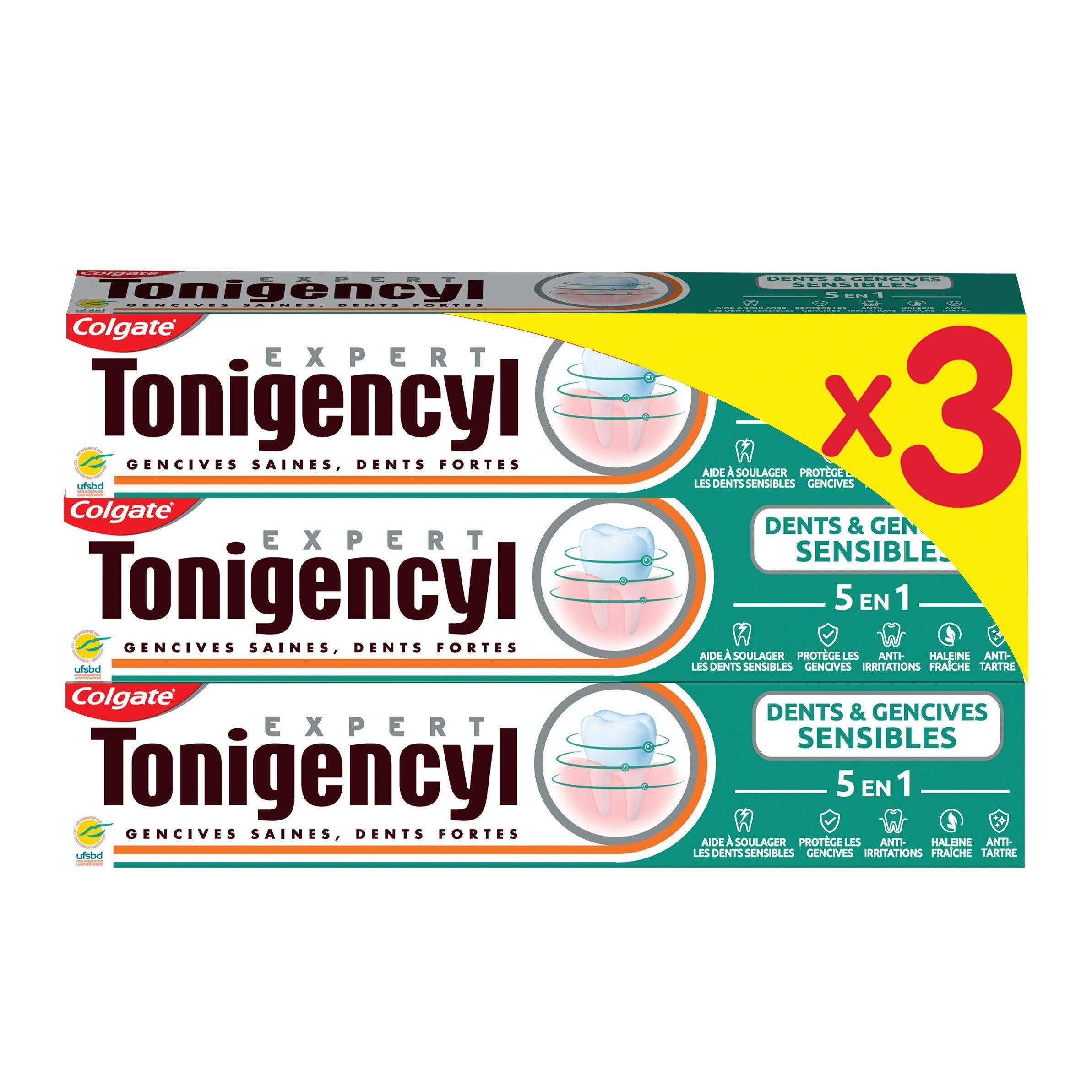 COLGATE Tonigencyl dentifrice gencives sensibles 3x75ml