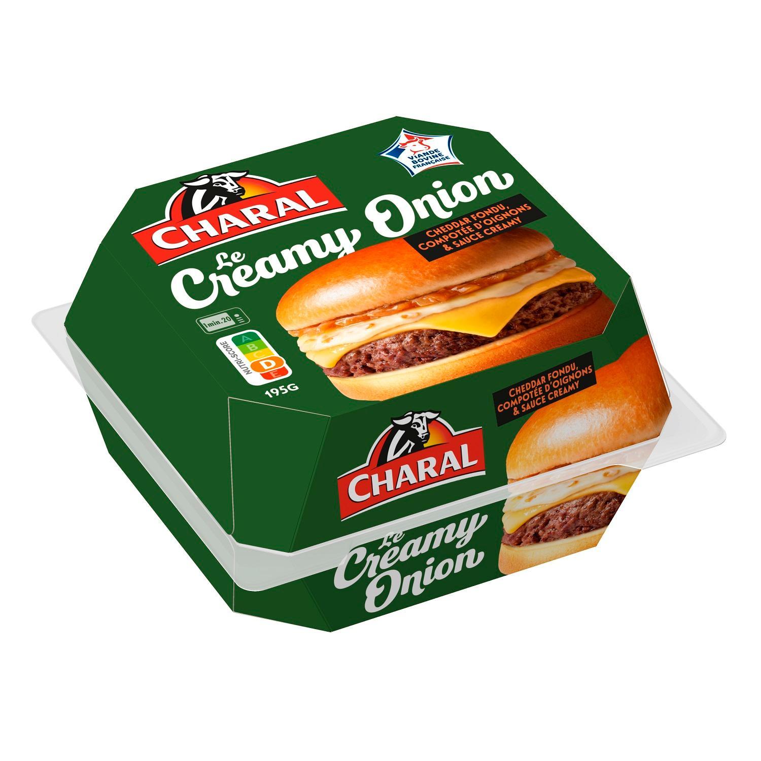 CHARAL Burger creamy onion cheddar fondu 195g