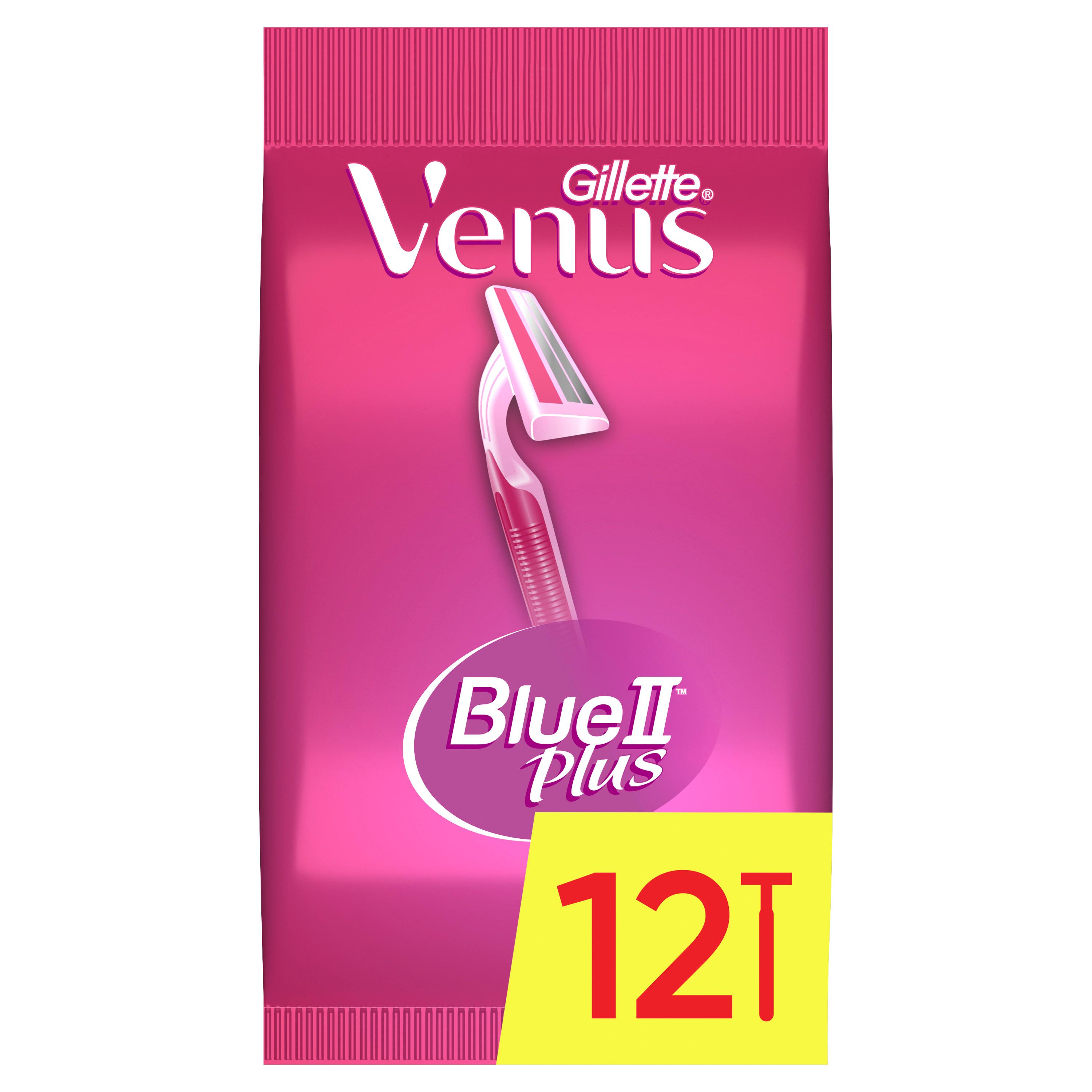 VENUS Blue II Plus Rasoirs jetables 12 rasoirs