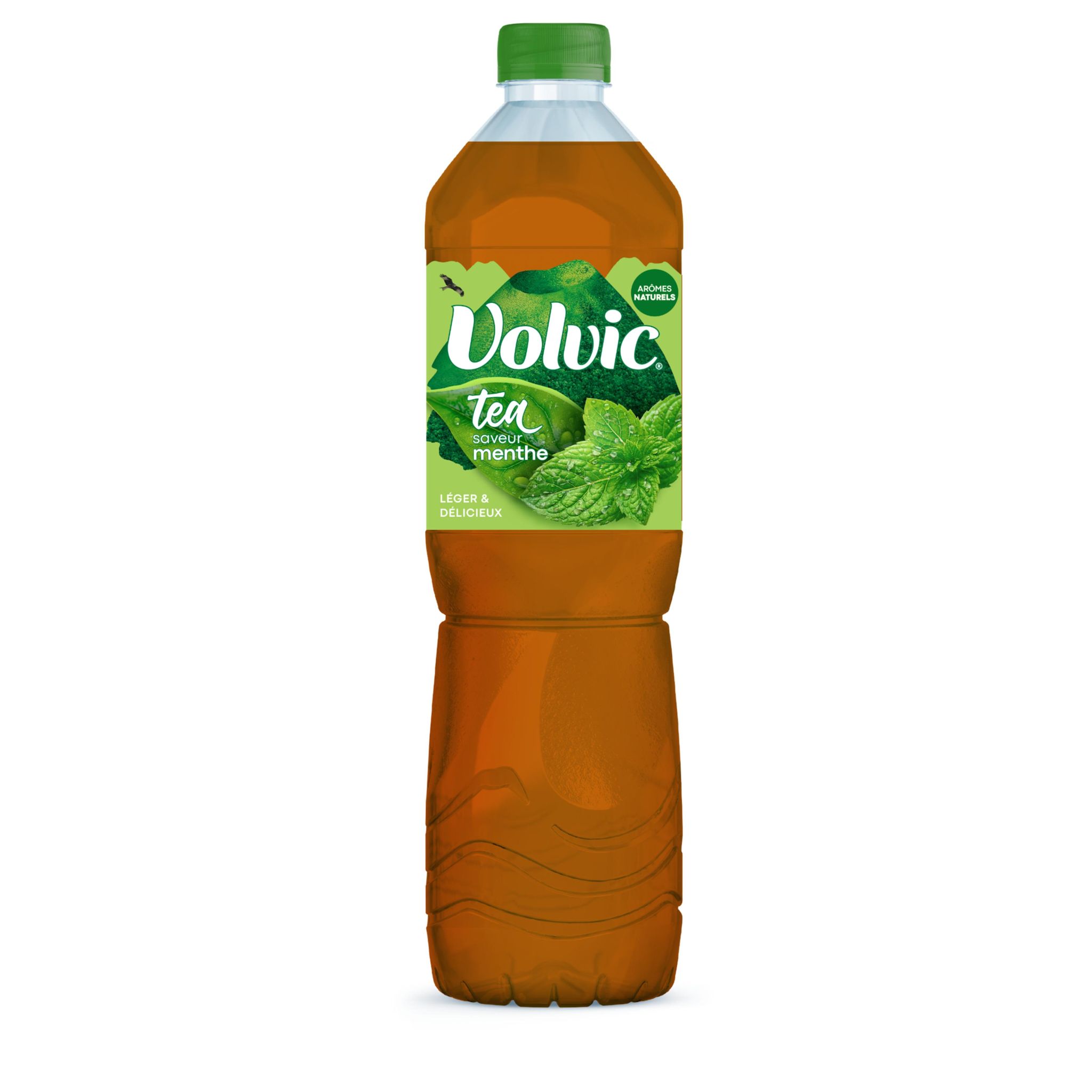 VOLVIC Boisson aromatisée à l'eau minérale naturelle saveur thé menthe 1,5l