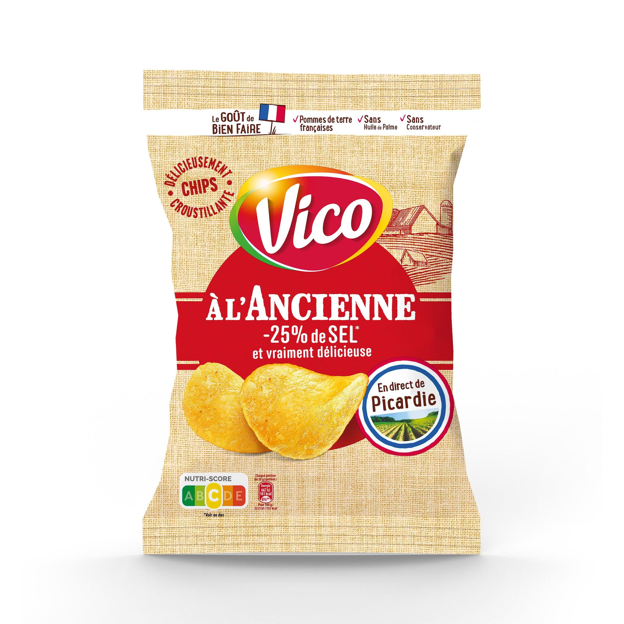 VICO Chips à l'ancienne -25% de sel 120g
