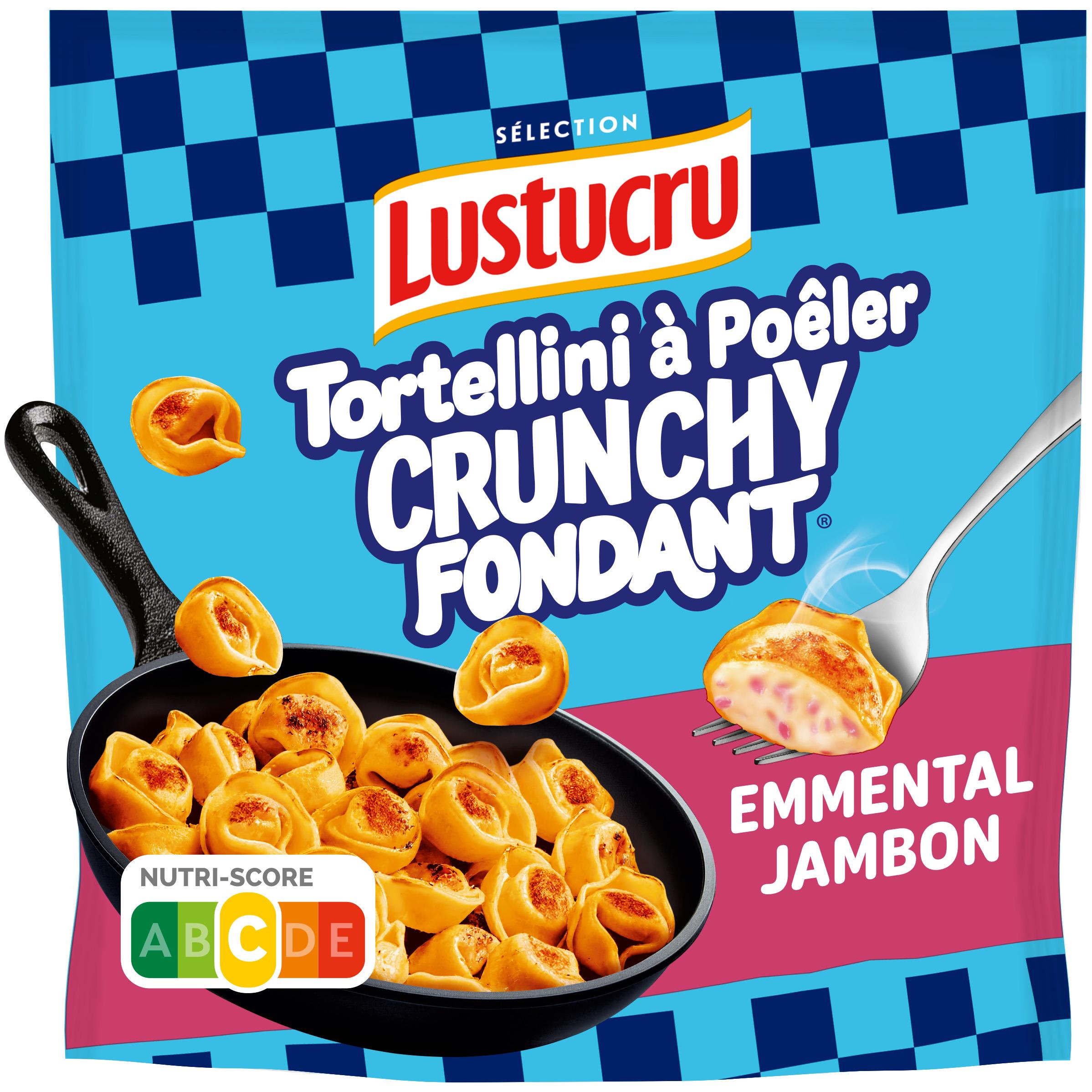 LUSTUCRU SELECTION Tortellini crunchy fondant à l'emmental et jambon à poêler 2 parts 280g